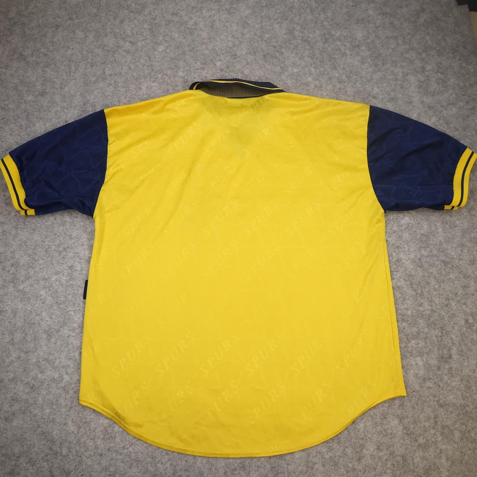 Vintage Tottenham Hotspur Shirt Mens XL Yellow Away 1995 1997 Pony Soccer Jersey photo 2