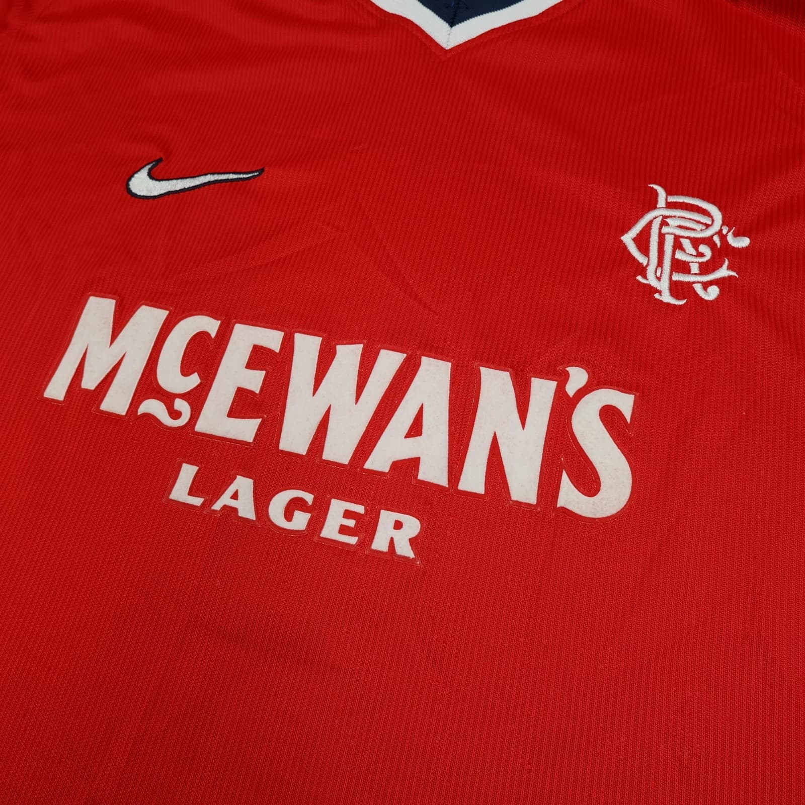 Vintage Rangers Shirt Mens XL Red Away 1997 1999 Football Nike McEwan's Jersey photo 3