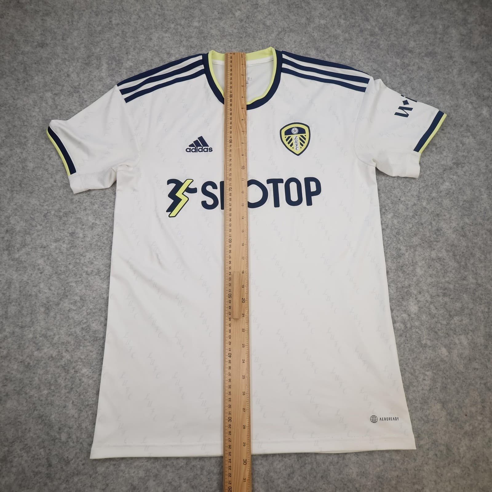 Leeds United Shirt Mens Medium White Home 2022 2023 EPL Football Adidas SBOTOP photo 13