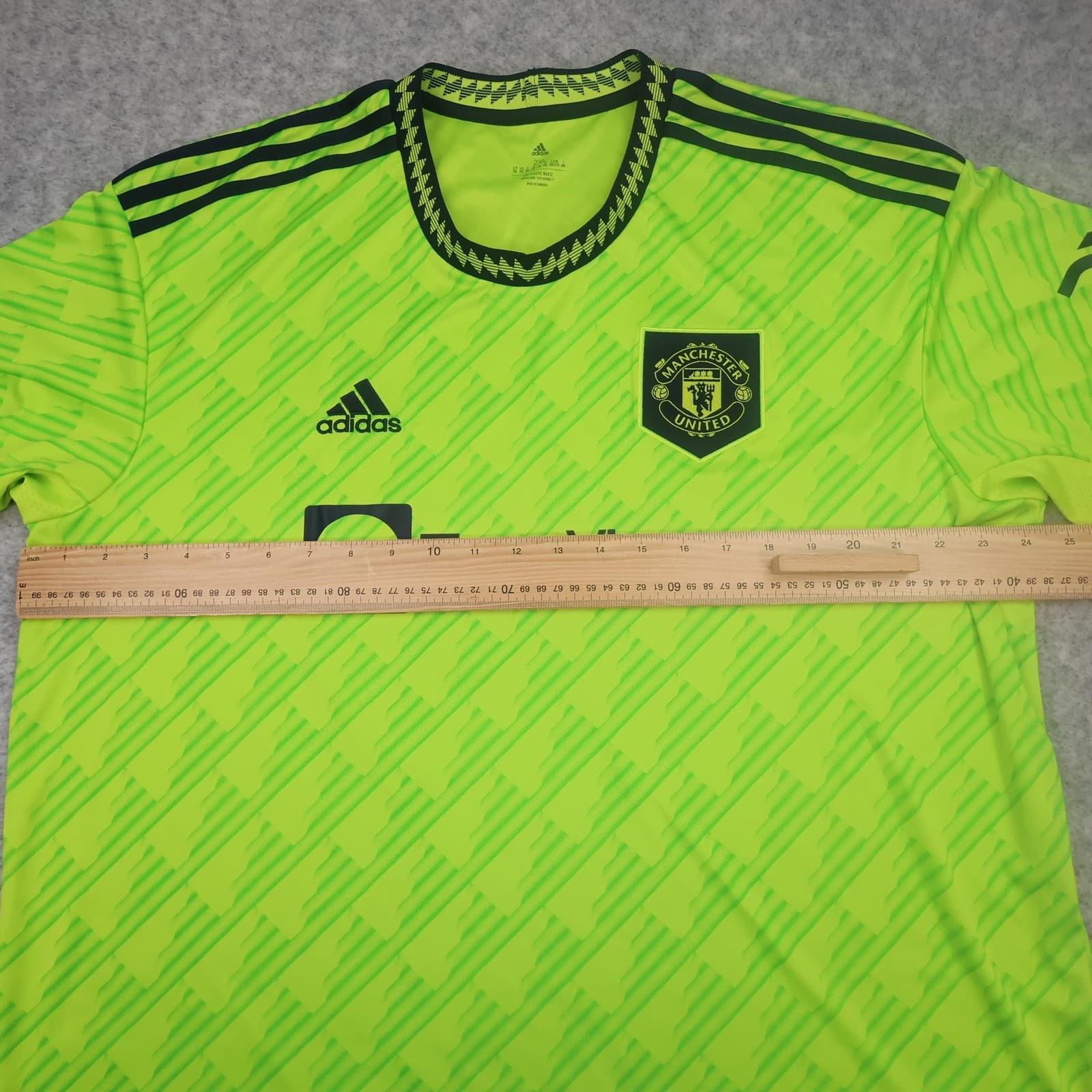 Manchester United Shirt Mens 2XL Green Third 2022 2023 Football Adidas Eriksen photo 10