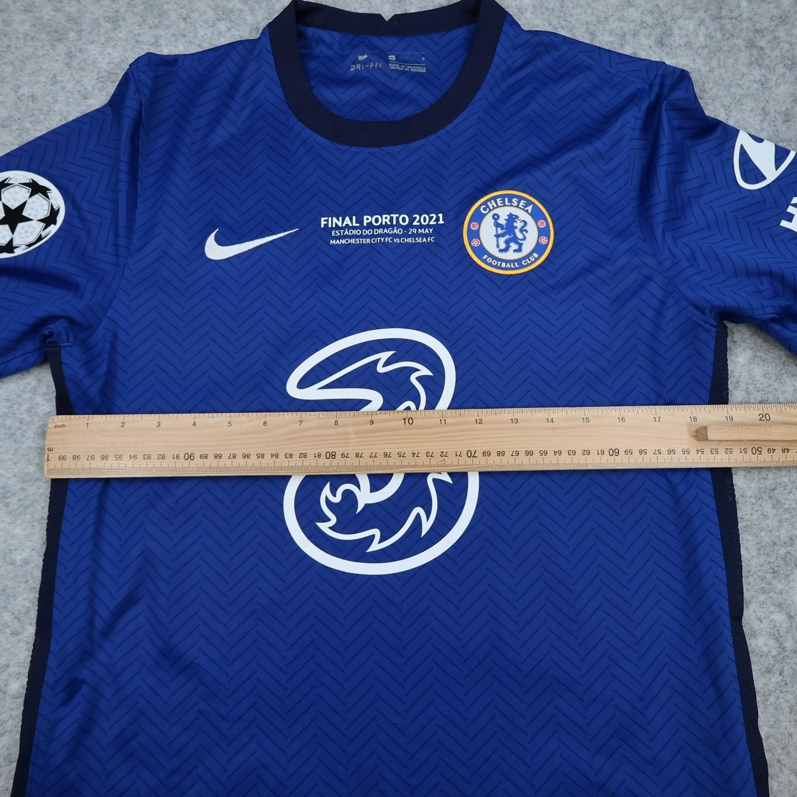 Chelsea Shirt Mens Medium Blue Home 2020 2021 Football Nike Kante 7 UCL Final photo 14
