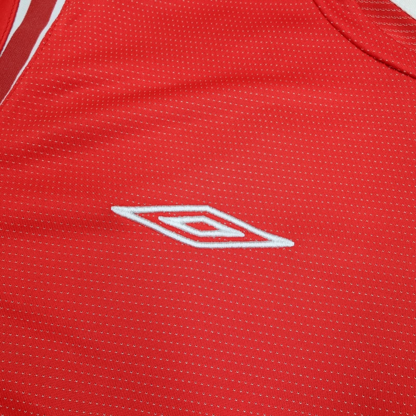 Vintage England Away Shirt Mens Large Red 2004 2006 Football Umbro Beckham Lions photo 11