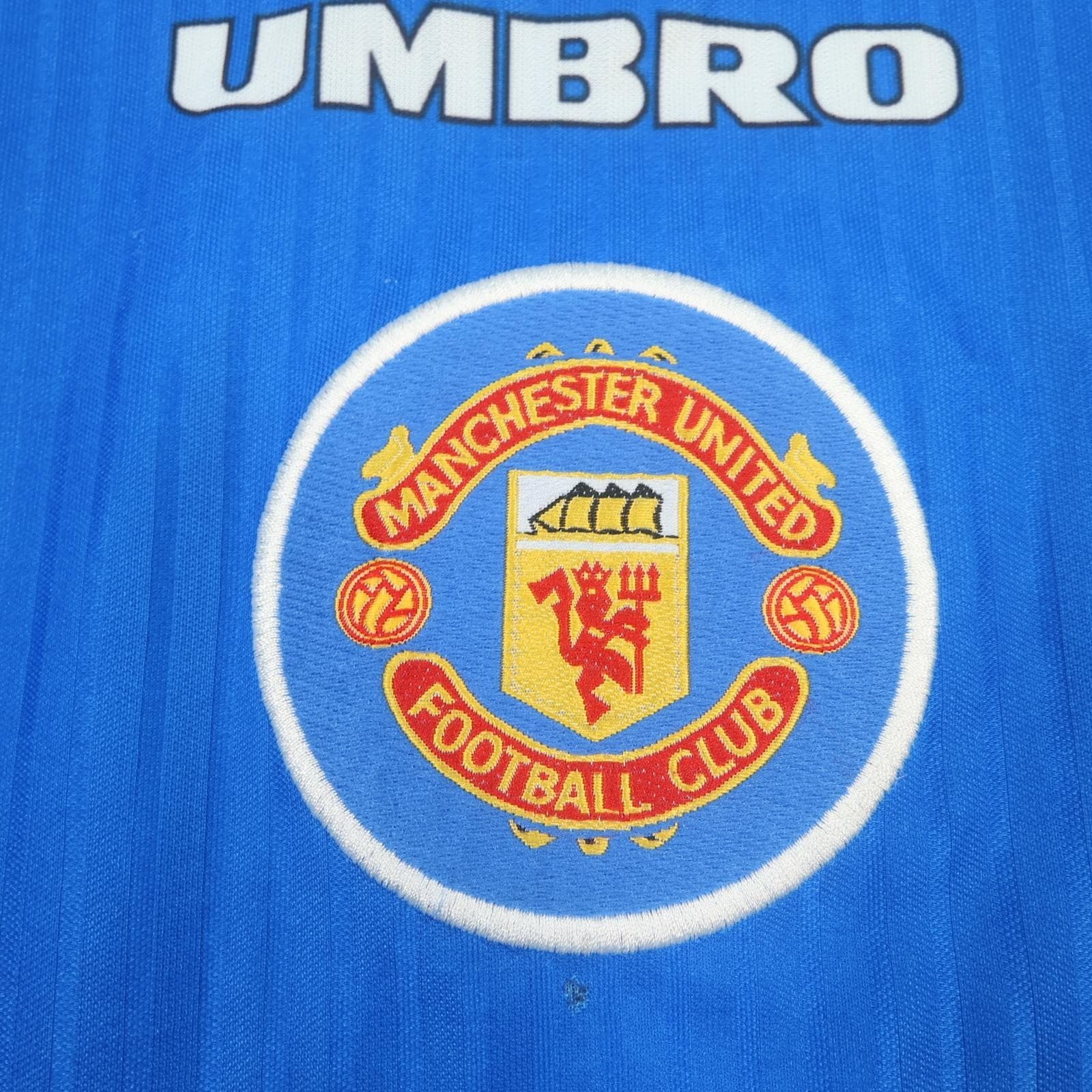 Vintage Manchester United Shirt Mens XL Blue EPL 1996 1998 Umbro Sharp 90s photo 7