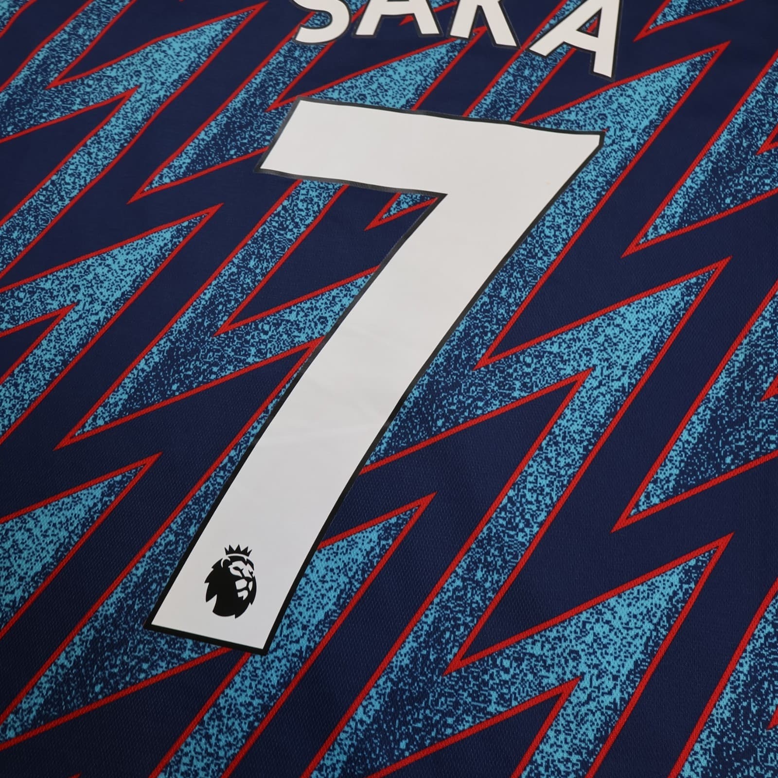 Arsenal Shirt Large Blue Third Kit 2021 2022 Adidas Football Jersey Saka Soccer photo 10
