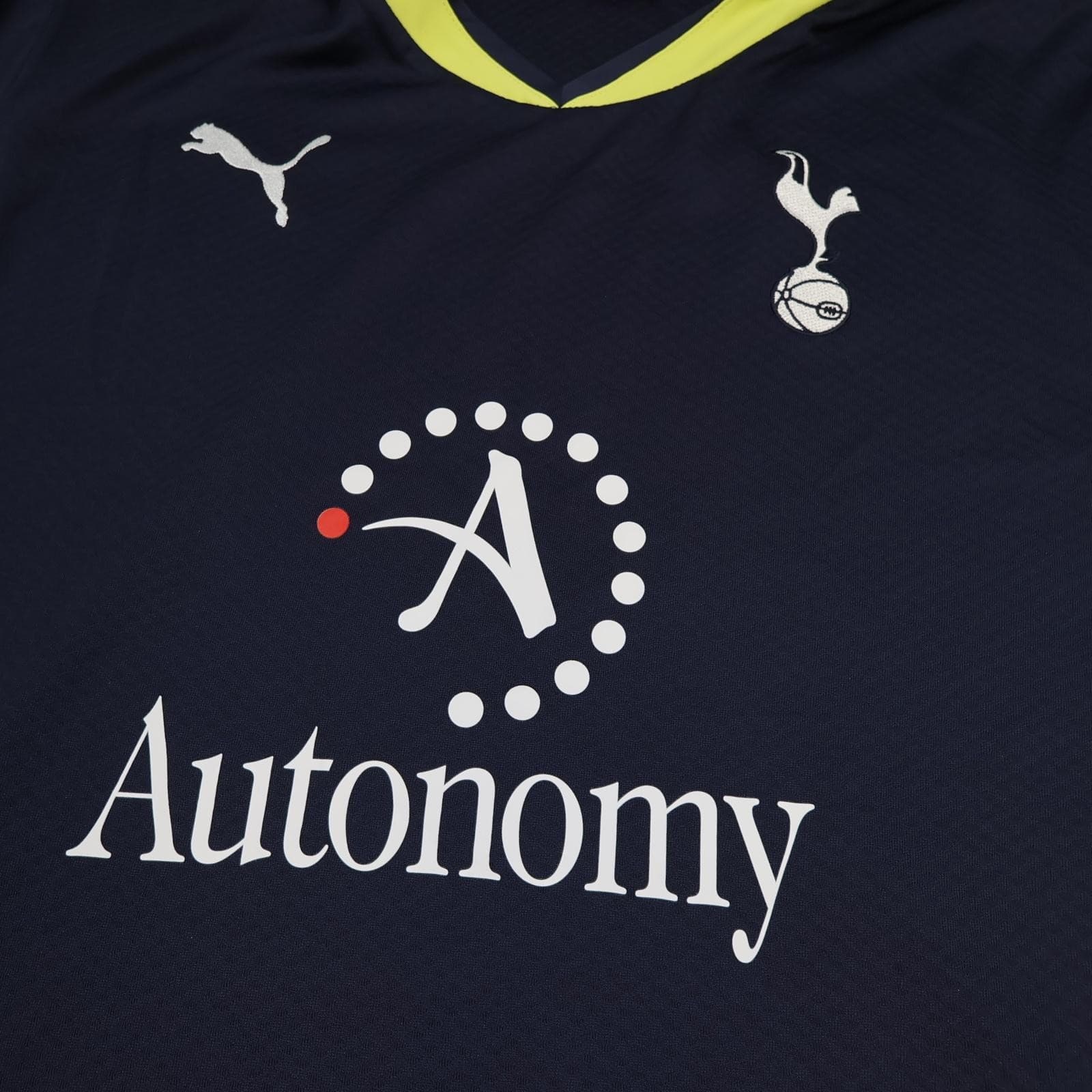 Tottenham Hotspur Shirt Mens XL Blue 2010 2011 Away Soccer Puma Autonomy Jersey photo 3