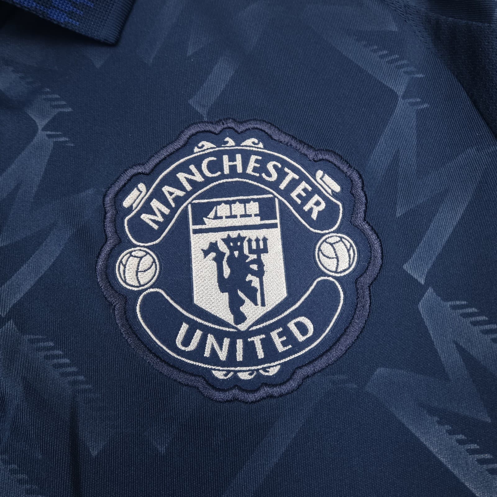 Manchester United Shirt Large Blue Away Kit 2024 2025 Adidas Soccer Jersey photo 5