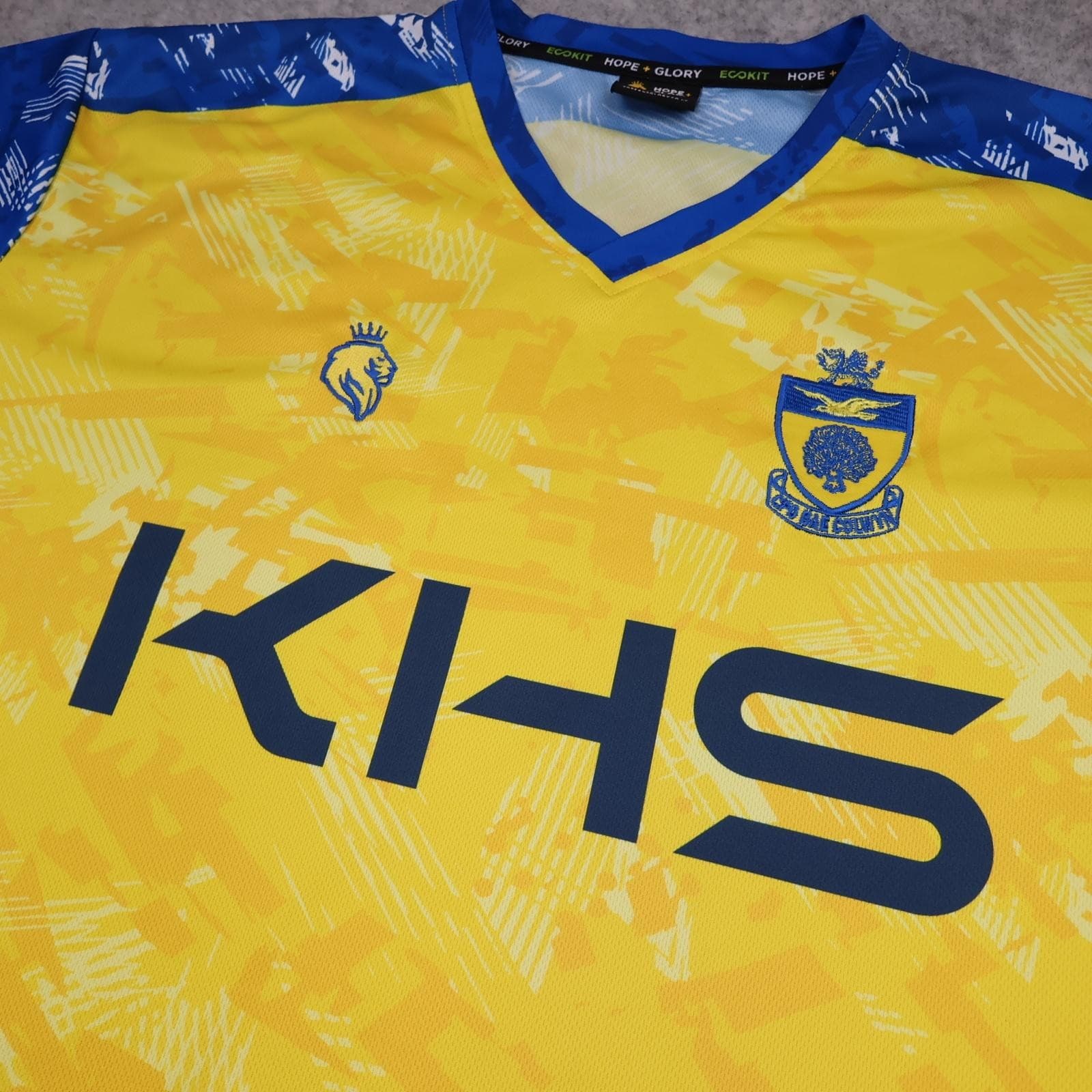 Colwyn Bay FC Shirt Mens 4XL Yellow Away 2024 2026 Football Soccer Jersey Ecokit photo 3