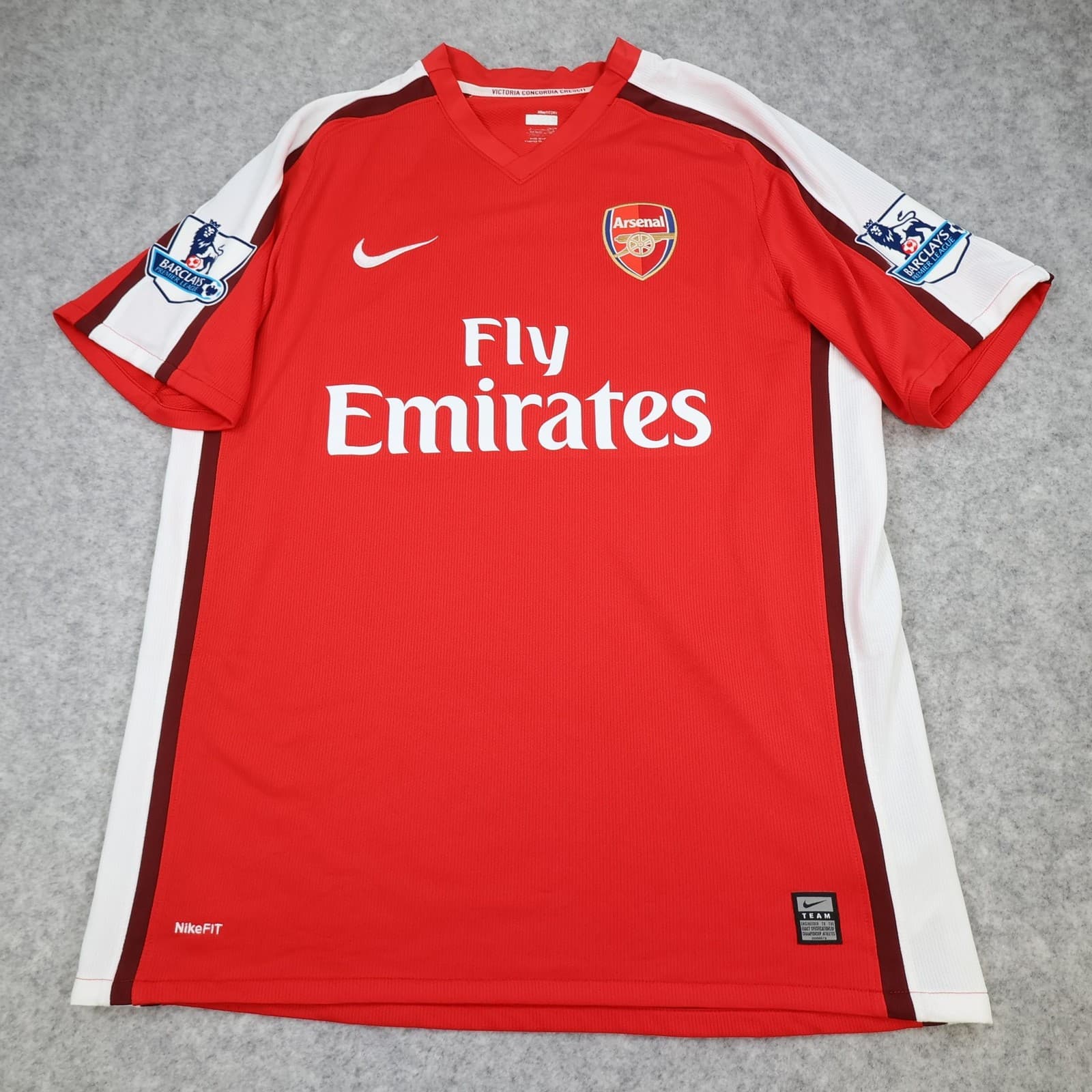 Arsenal Shirt Mens Large Red Home 2008 2010 EPL Nike Soccer Jersey Rosicky 7 photo 2