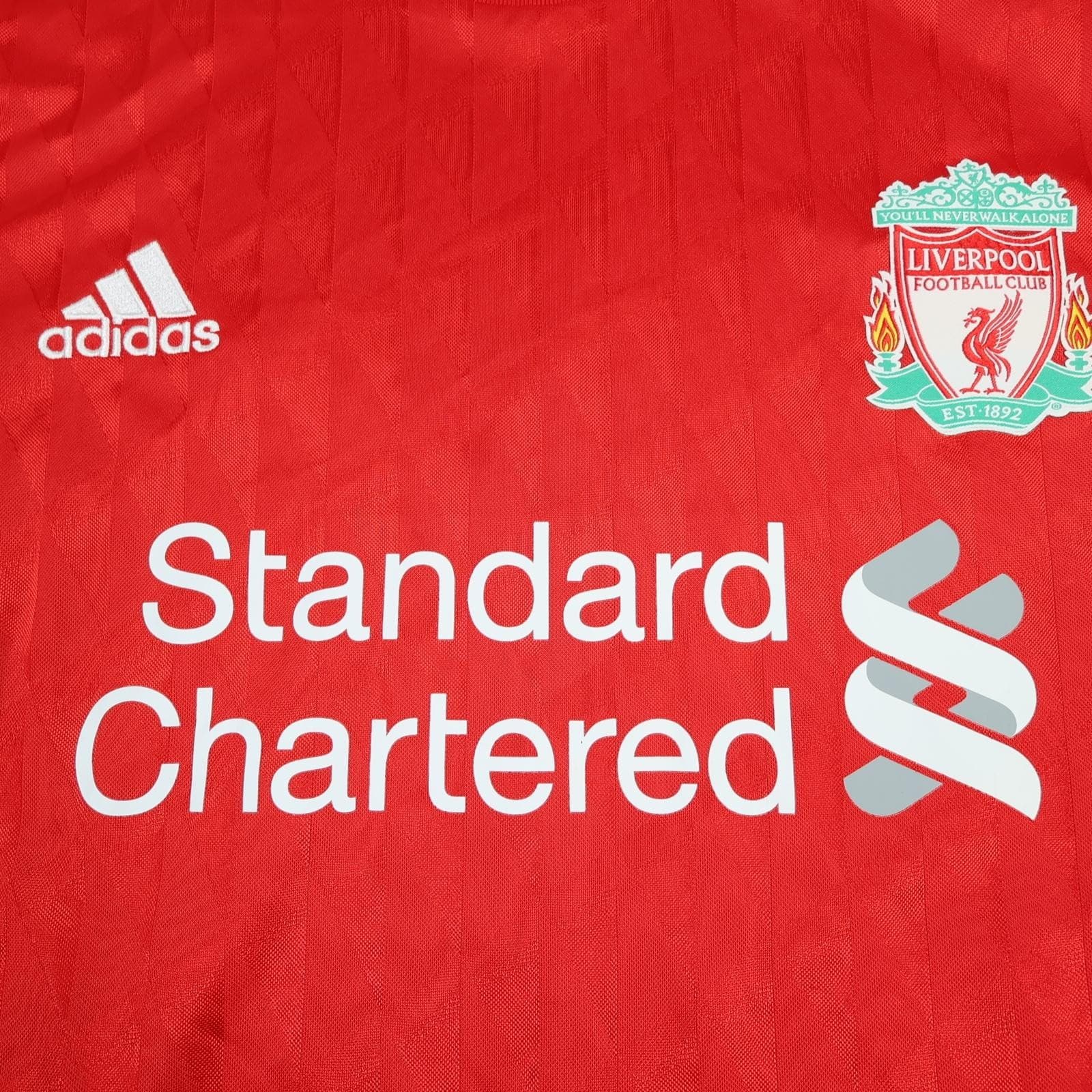 Liverpool Shirt Mens Large Red Home 2010 2012 Football Adidas Jersey Torres 9 photo 4