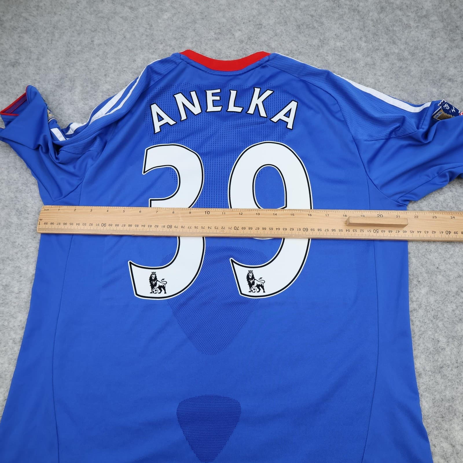 Chelsea Shirt Mens Large Blue Home 2010 2011 Adidas Anelka 39 Soccer Jersey photo 11