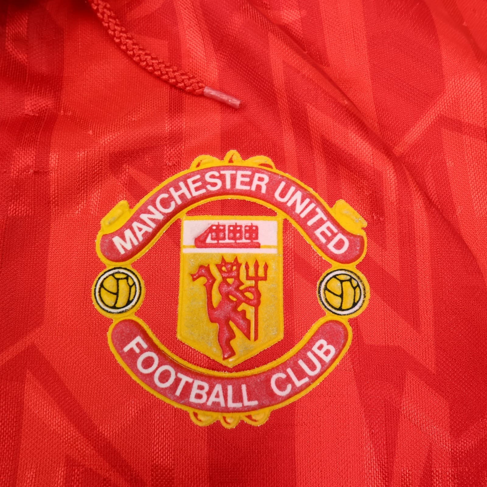 Vintage Manchester United Shirt Large Red Home Kit 1992 1994 Umbro Jersey photo 4