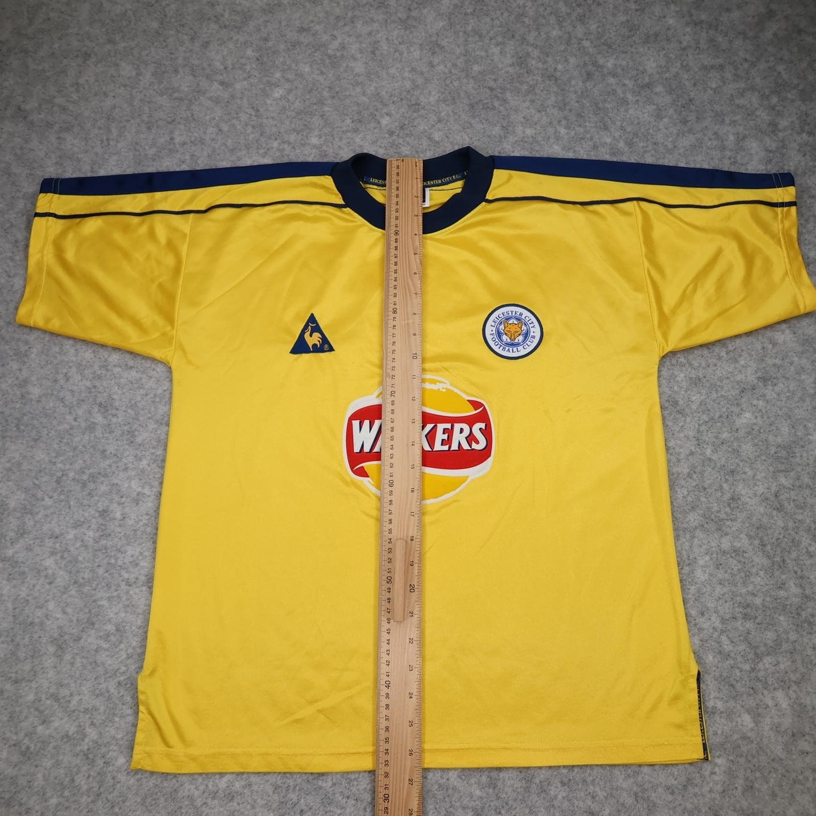 Vintage Leicester City Shirt Mens Medium Yellow Third 1999 2001 Walkers Jersey photo 11