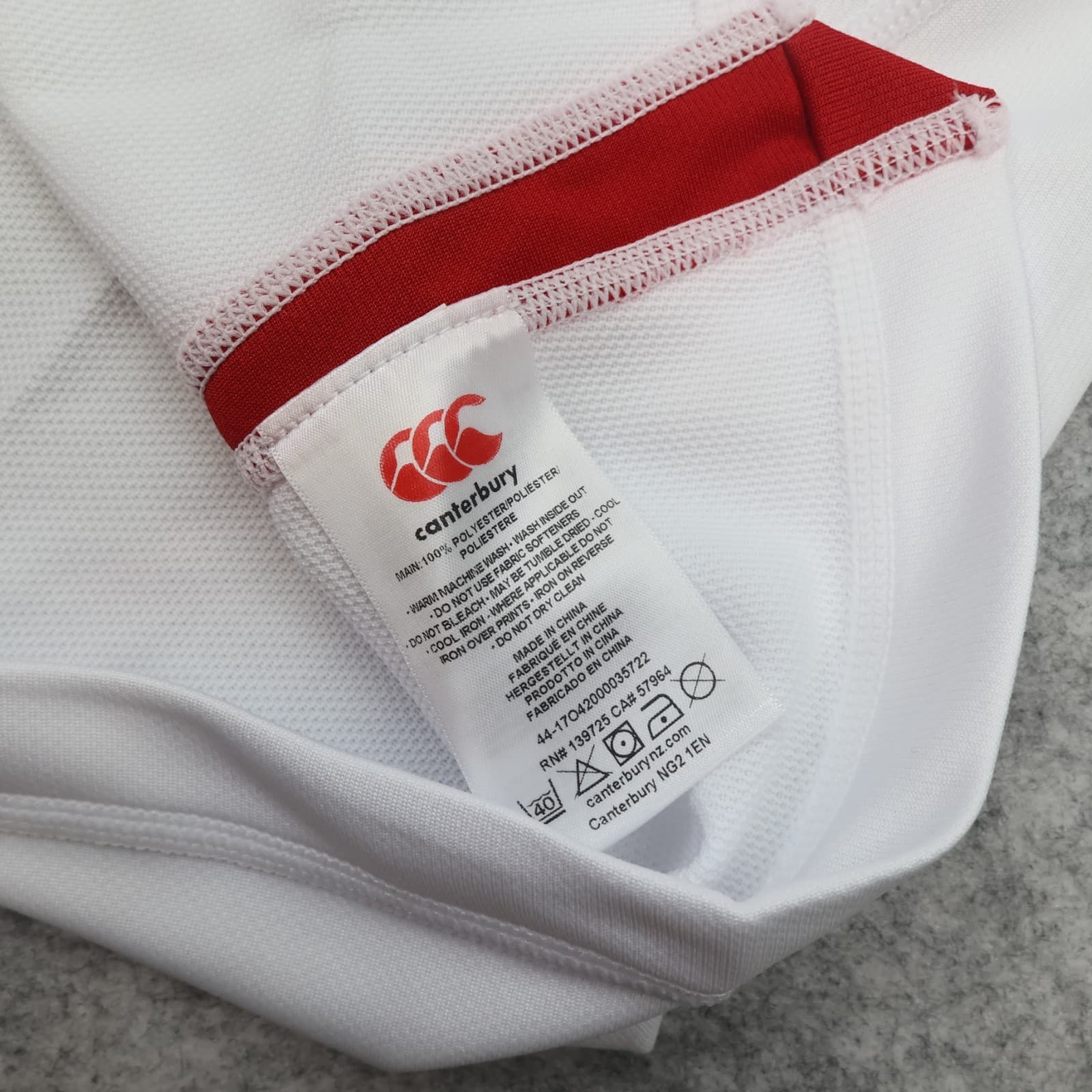 England Rugby Shirt 2XL White Home Kit 2019 Japan World Cup Canterbury XXL photo 9