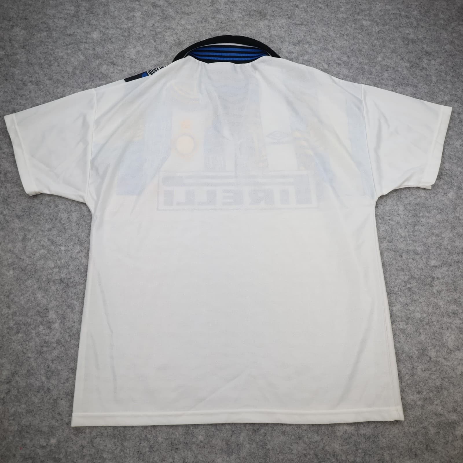Vintage Inter Milan Shirt Large White Third Umbro Football Jersey 1995 1996 photo 2