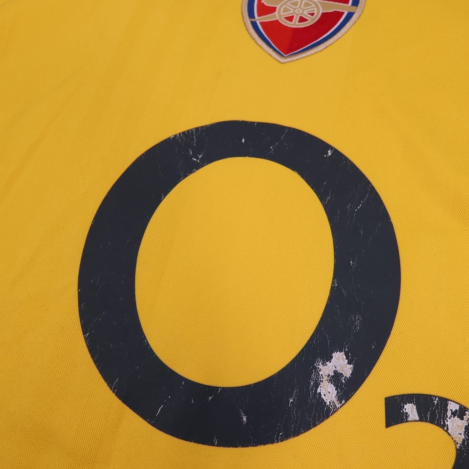 Vintage Arsenal Shirt Mens XL Yellow Away EPL Football Nike O2 Paris 06 photo 5