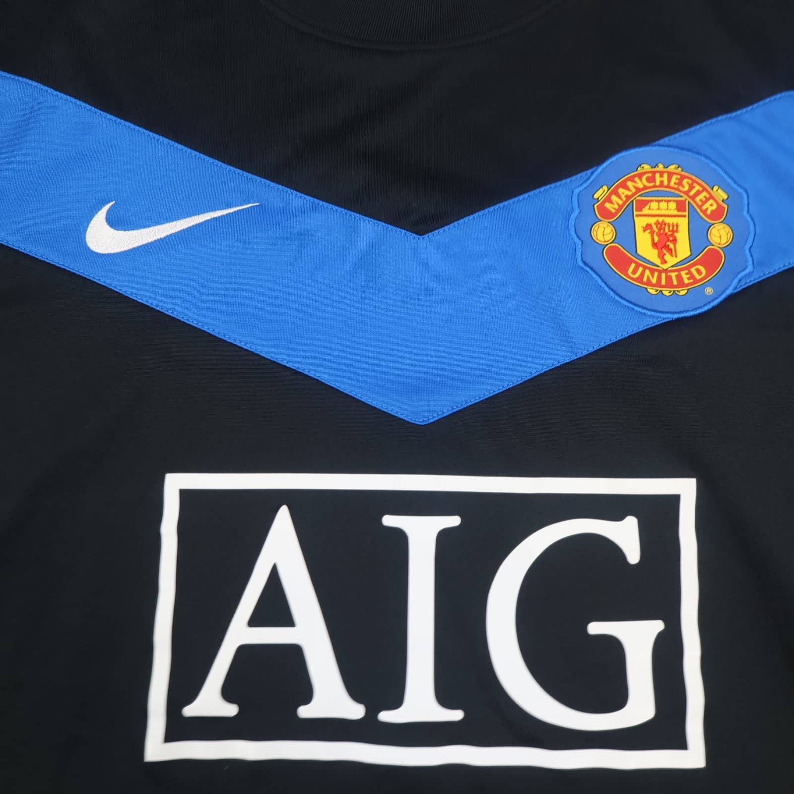 Manchester United Shirt Large Black Away Kit 2009 2010 Nike Jersey Paul Scholes photo 4