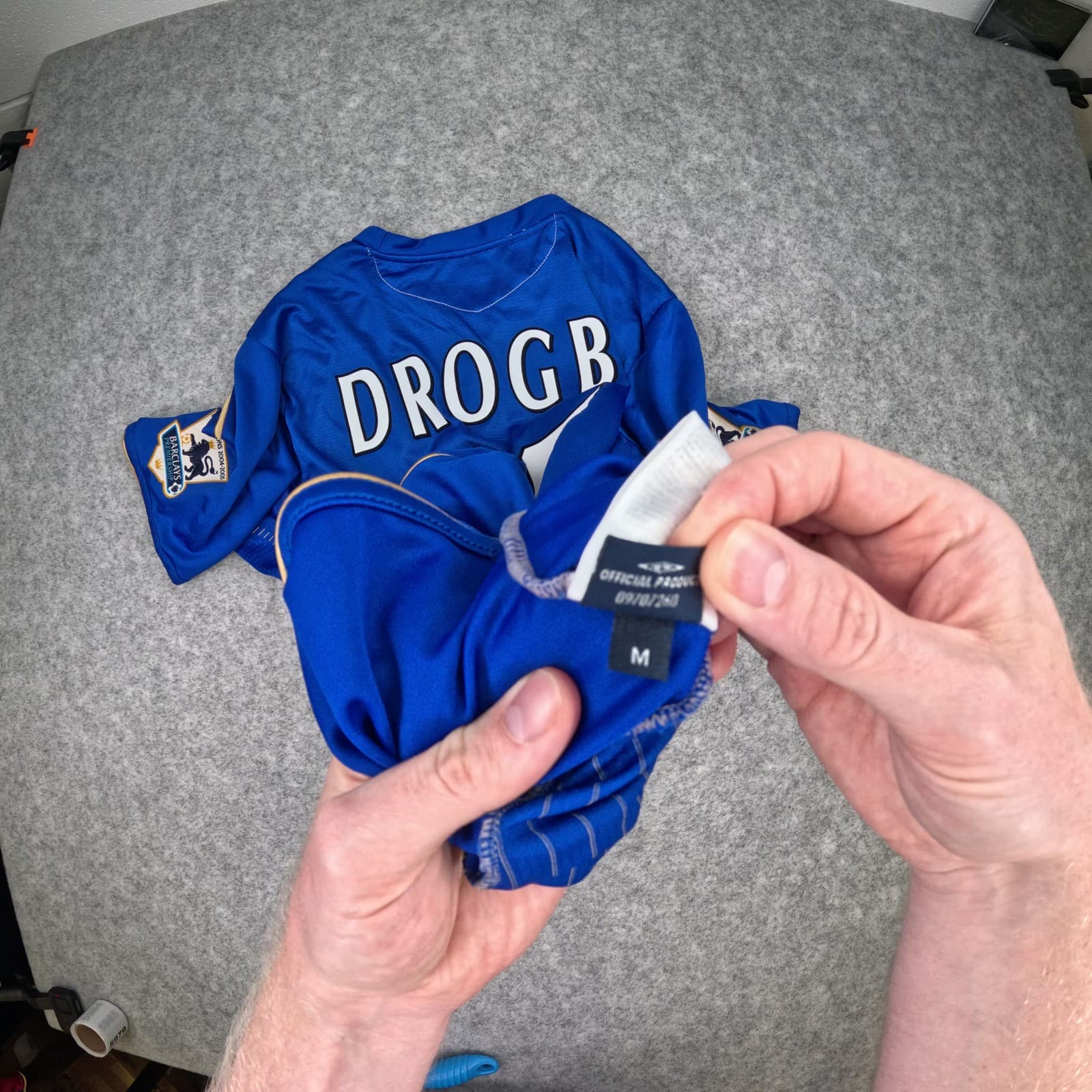 Chelsea Football Shirt Medium Blue Home 2005 06 Umbro Didier Drogba 15 Centenary photo 6