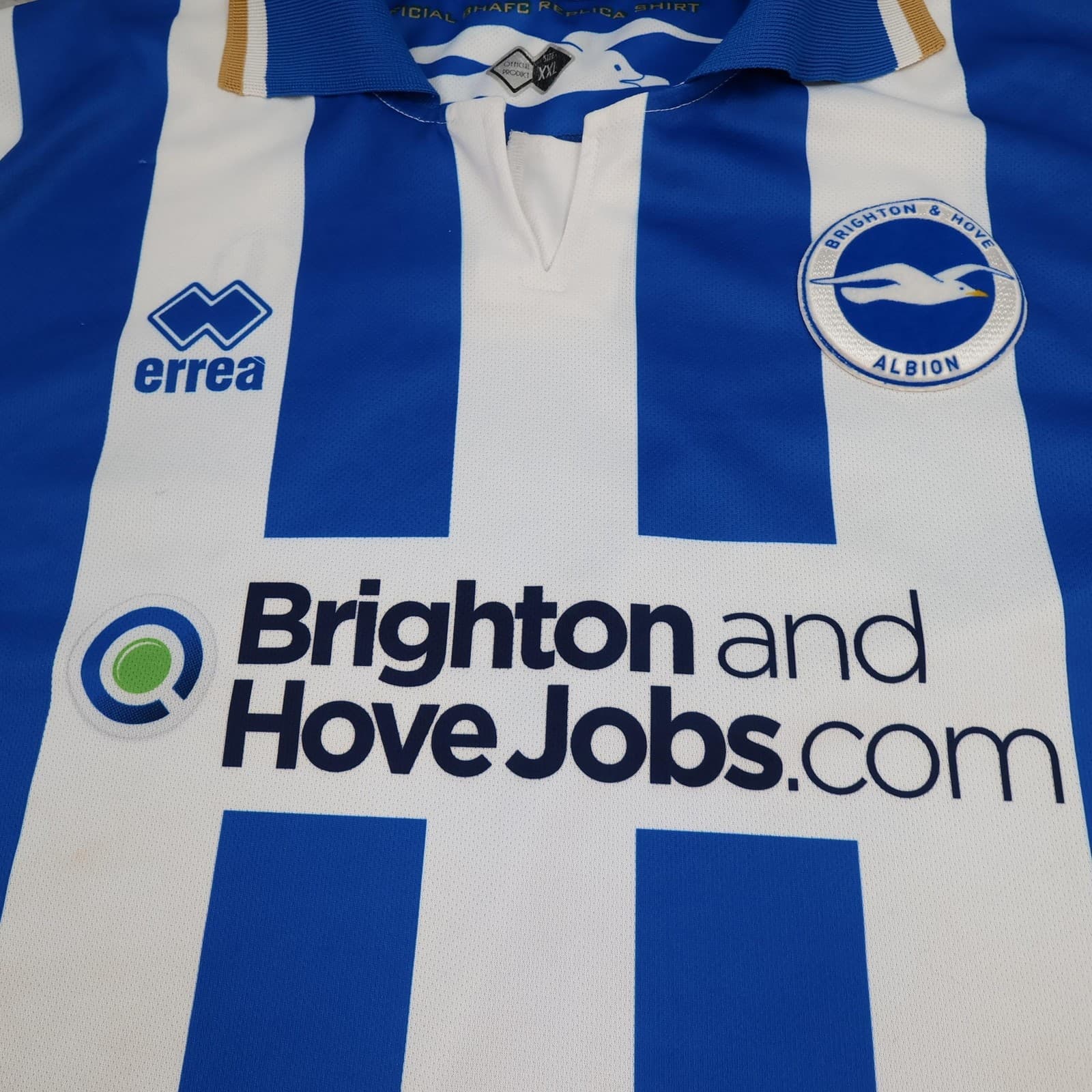 Brighton & Hove Albion Shirt Mens 2XL Blue Home 2011 2013 Football Errea Jersey photo 3