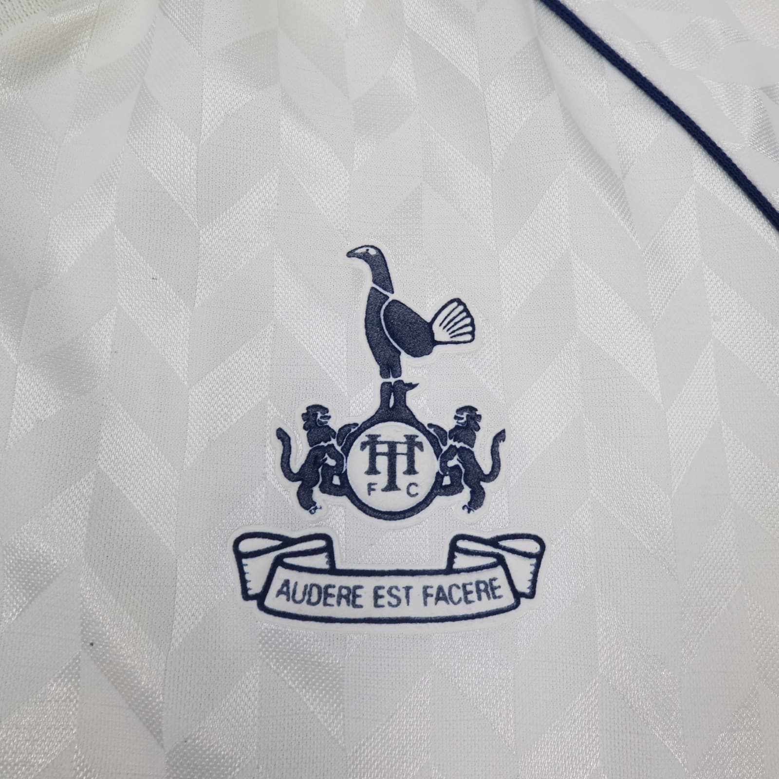 Vintage Tottenham Hotspur Shirt XL White Home Kit 1987 1989 Soccer Jersey 80s photo 4