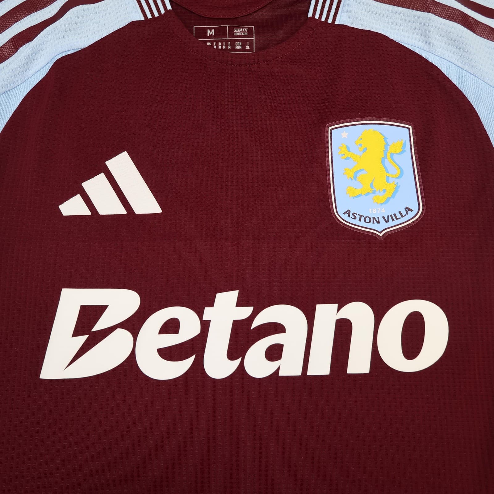 Aston Villa Shirt Mens Medium Red Home 2024 2025 Authentic Football Adidas UCL photo 3