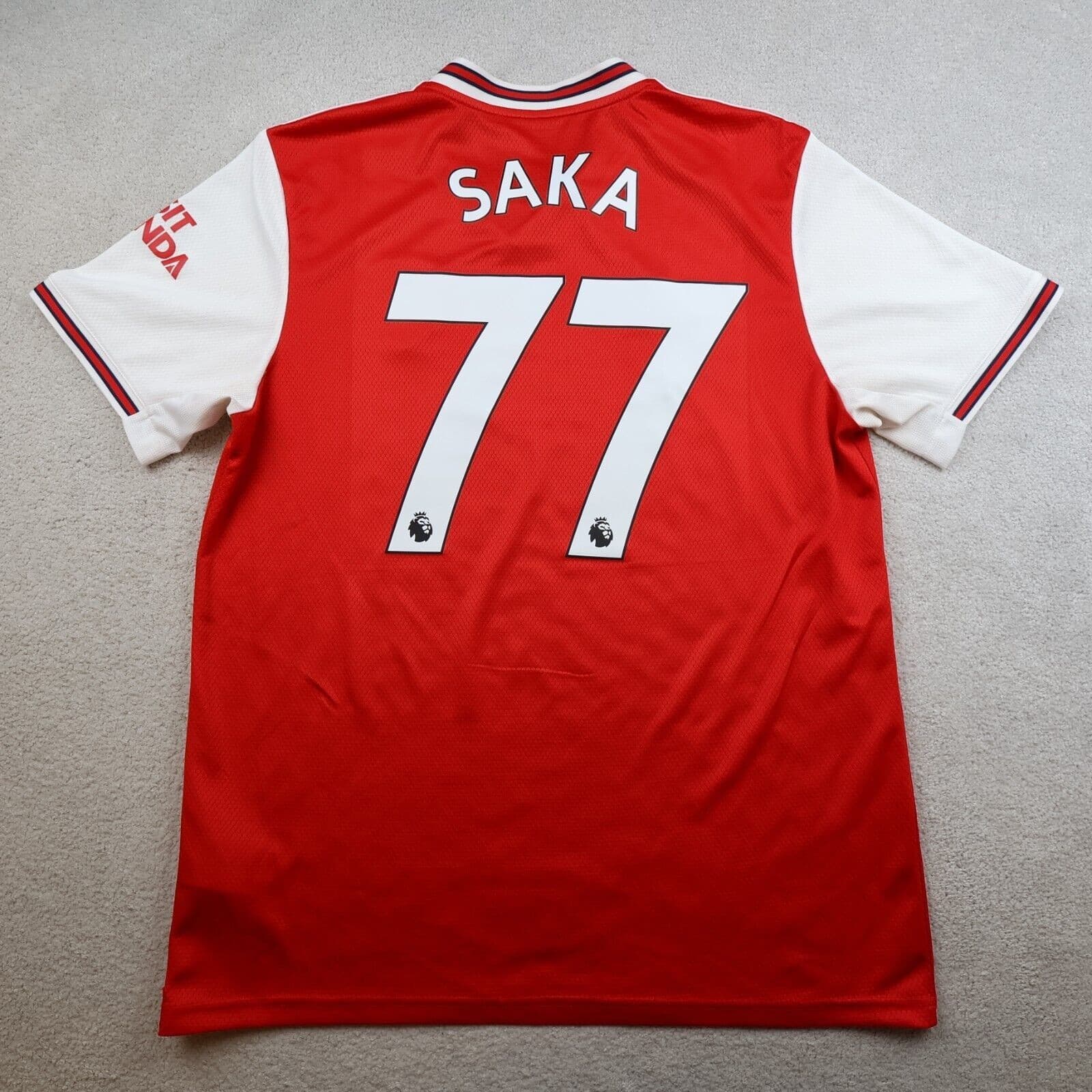 Arsenal Shirt Large Red Home Kit 2019 2020 Adidas Bukayo Saka Jersey 77