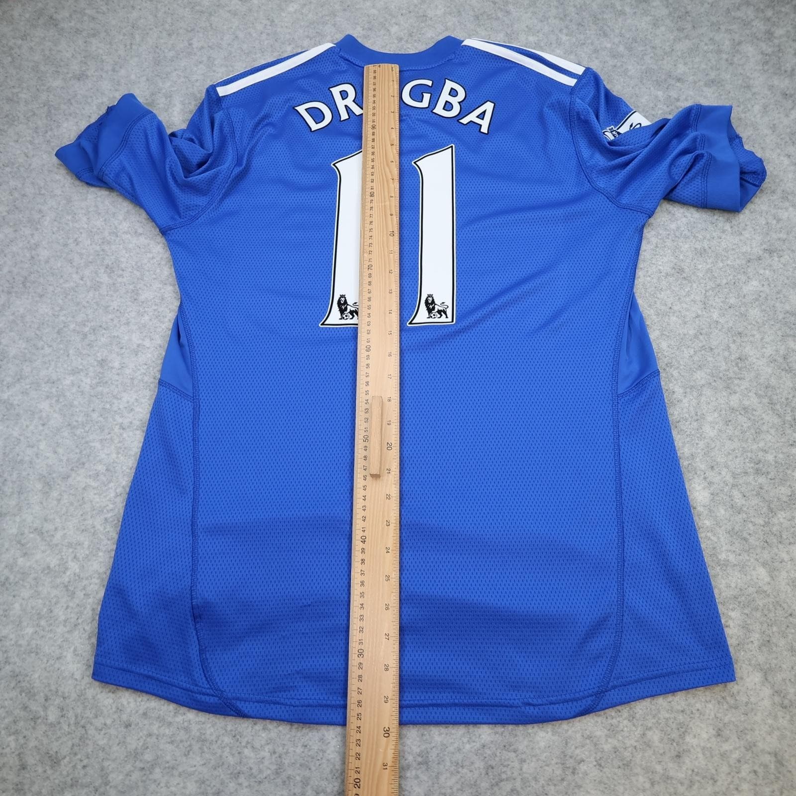 Chelsea Shirt Mens Medium Blue Home 2009 2010 Adidas Drogba 11 Soccer Jersey photo 15