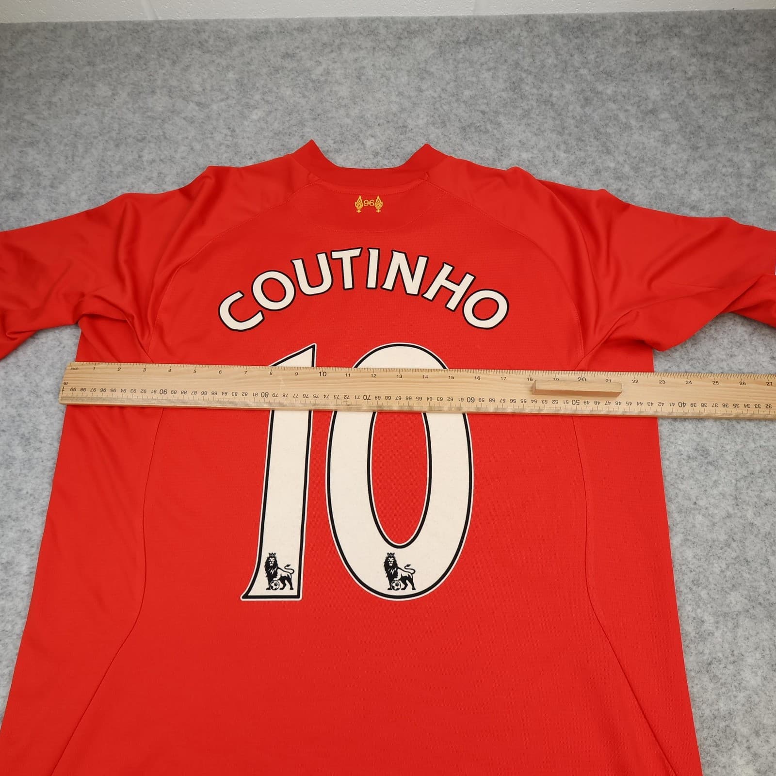 Liverpool Shirt Mens XL Red Home 2013 2014 Warrior Coutinho 10 Soccer Jersey photo 12