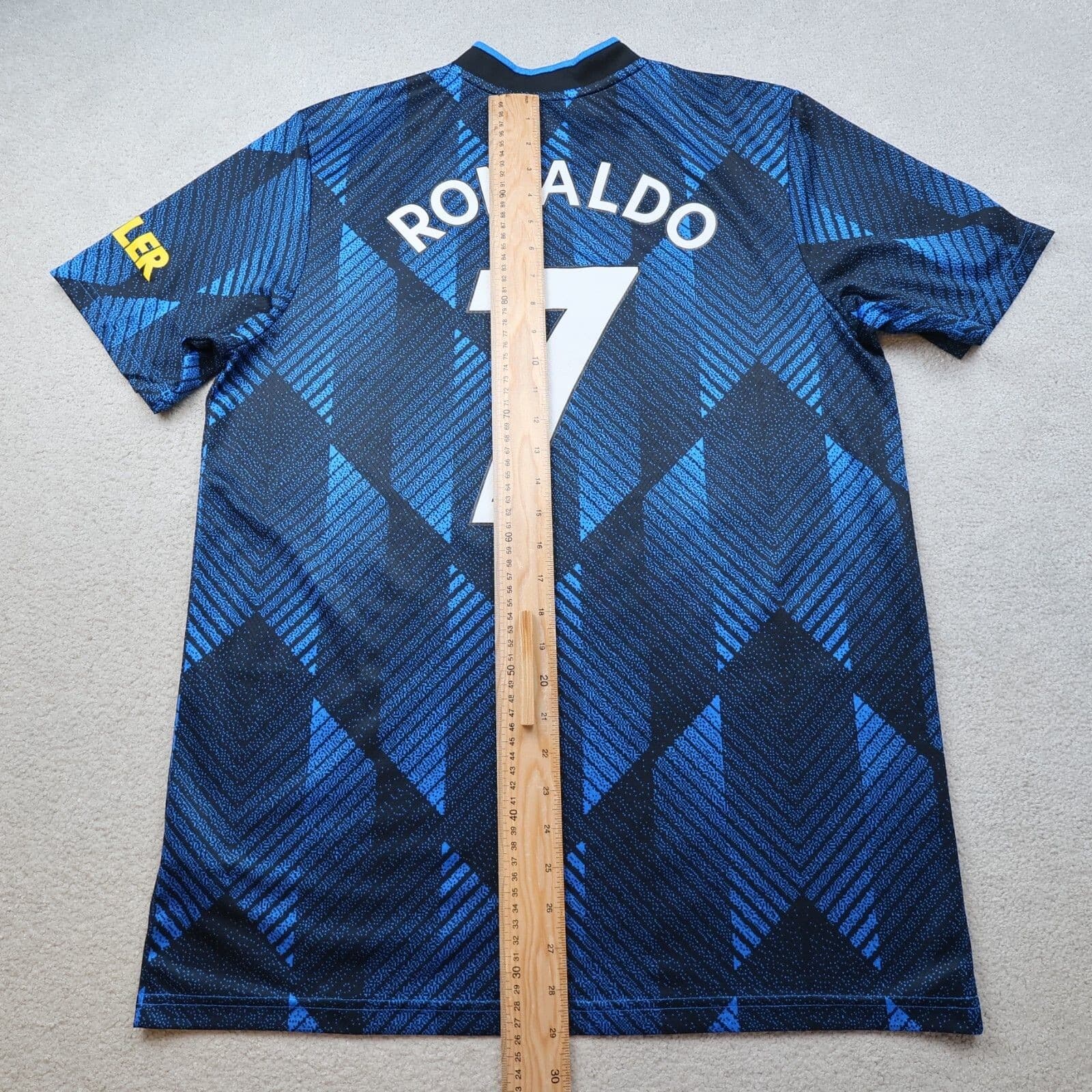 Manchester United Shirt Large Blue Third Kit 2021 2022 Adidas Jersey Ronaldo 7 photo 9