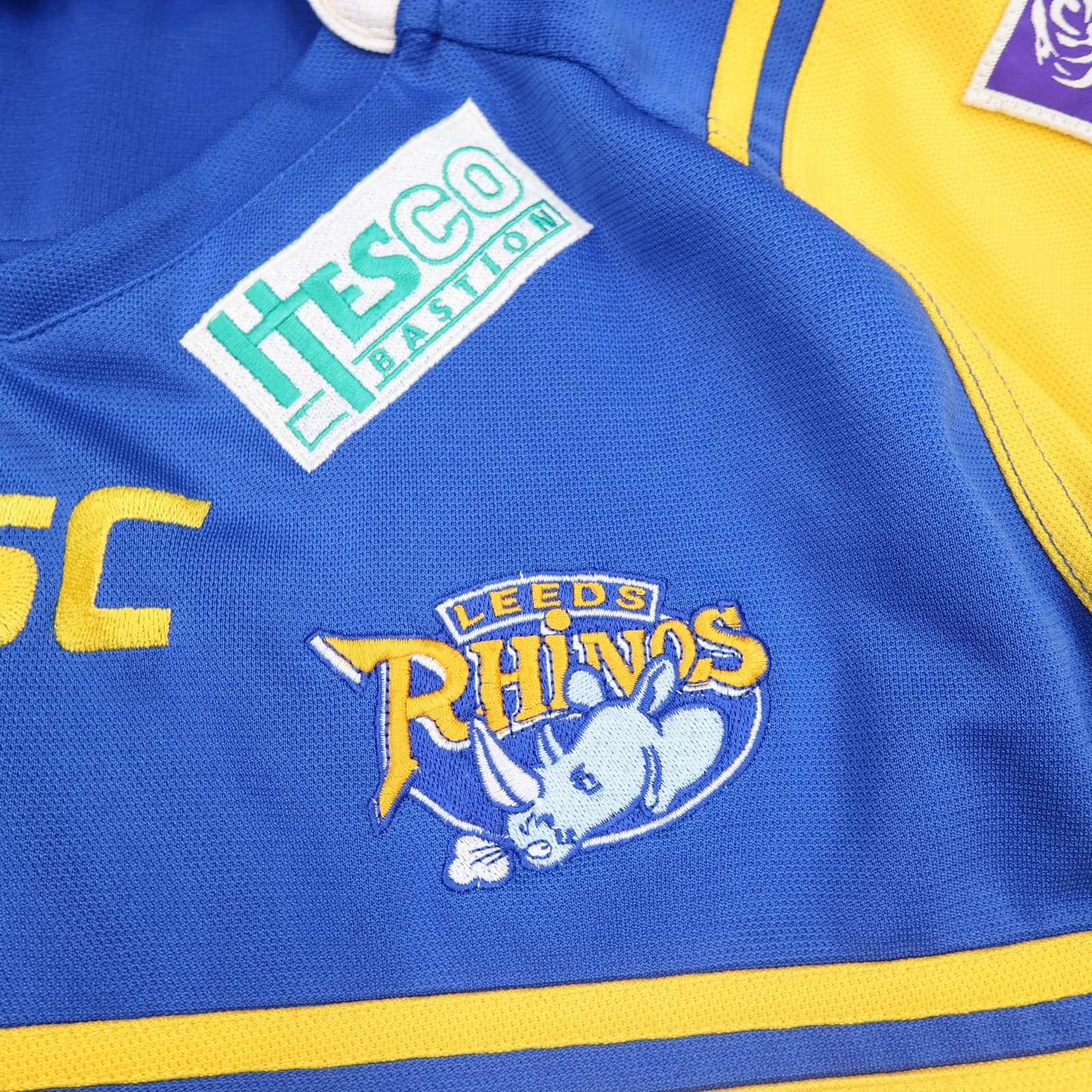 Leeds Rhinos Rugby Shirt Mens 2XL Blue Rugby League ISC 2009 Hesco photo 4