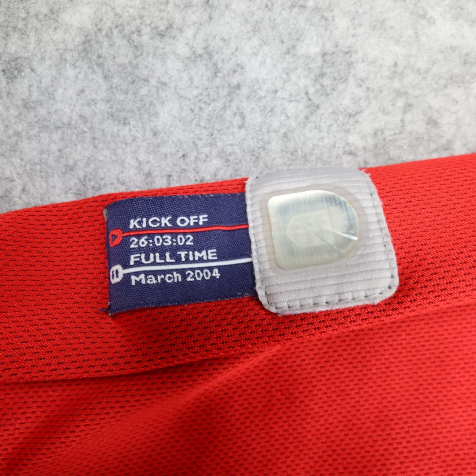 England Football Shirt Extra Large Red Away Kit 2002 2004 Jersey David Beckham 7 photo 8