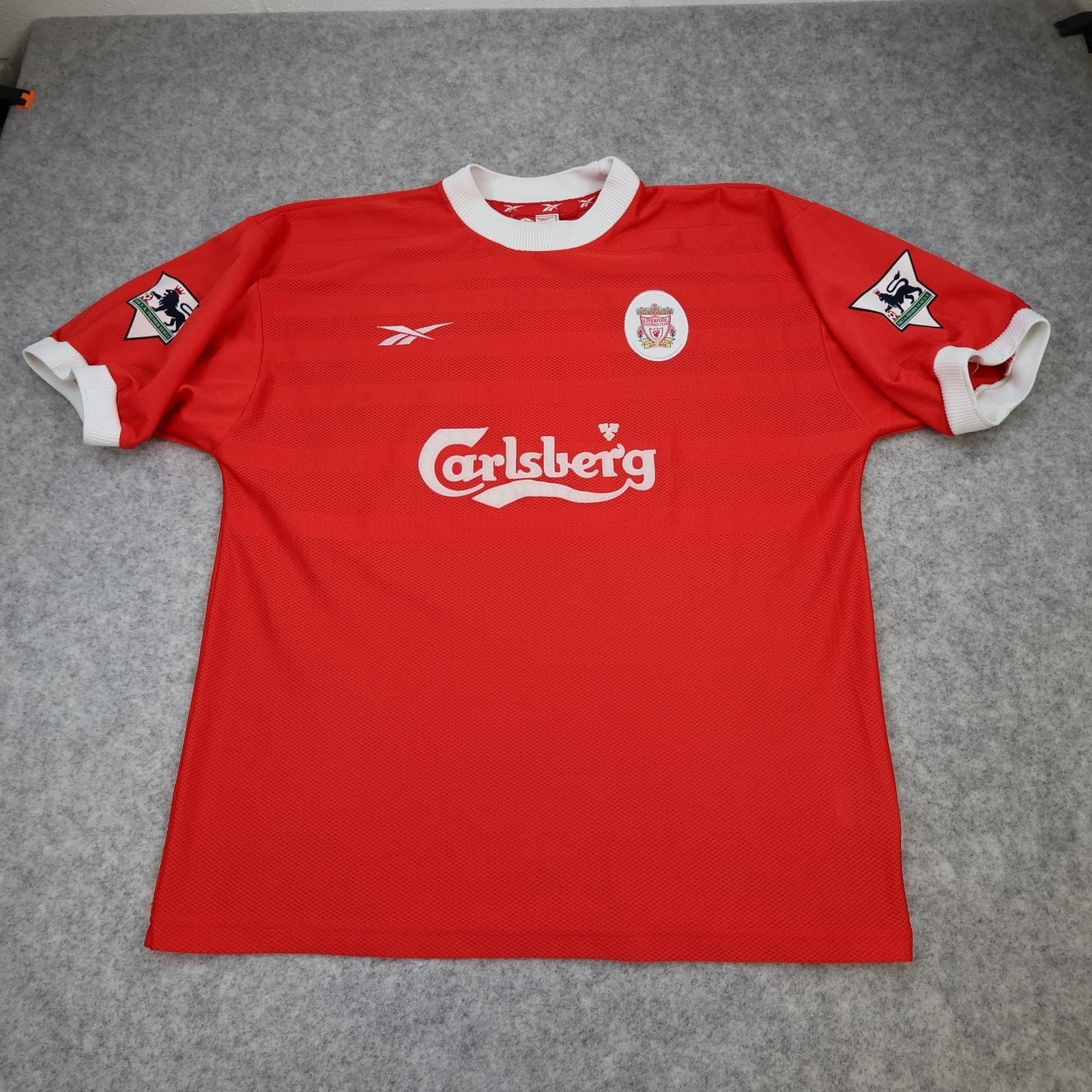 Vintage Liverpool Shirt Mens Large Home 1998 1999 Reebok Fowler 9 Soccer Jersey photo 2