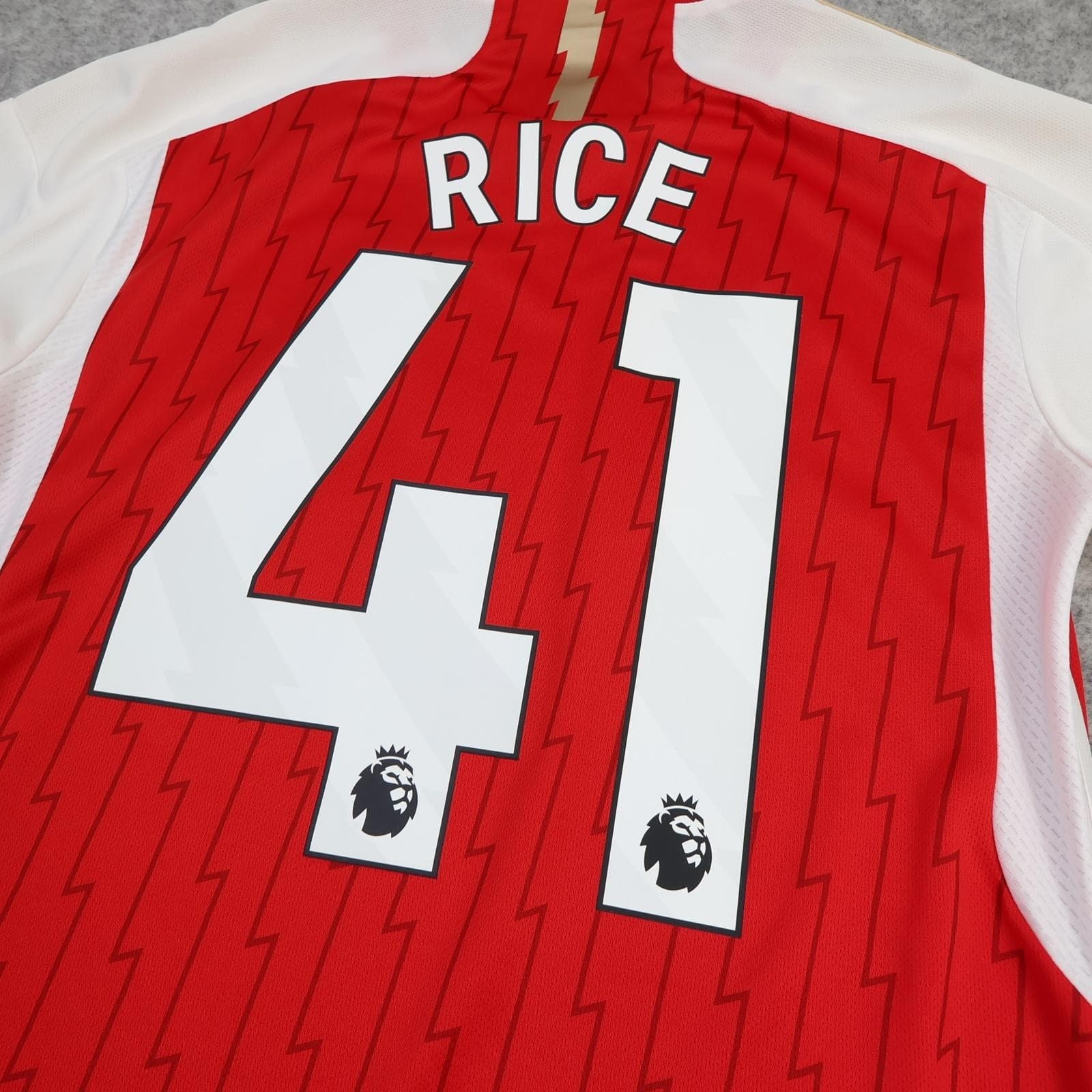 Arsenal Shirt Mens Small Red Home 2023 2024 EPL Football Adidas Rice 41 Jersey photo 10