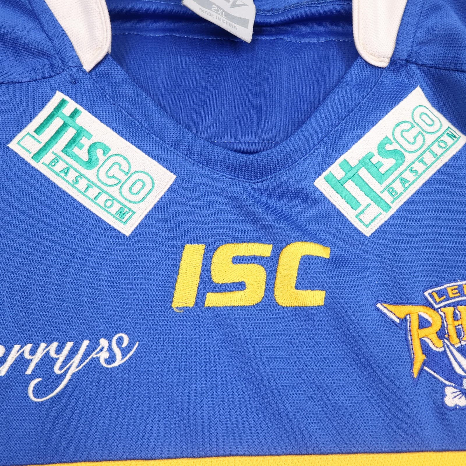 Leeds Rhinos Rugby Shirt Mens 2XL Blue Rugby League ISC 2009 Hesco photo 5