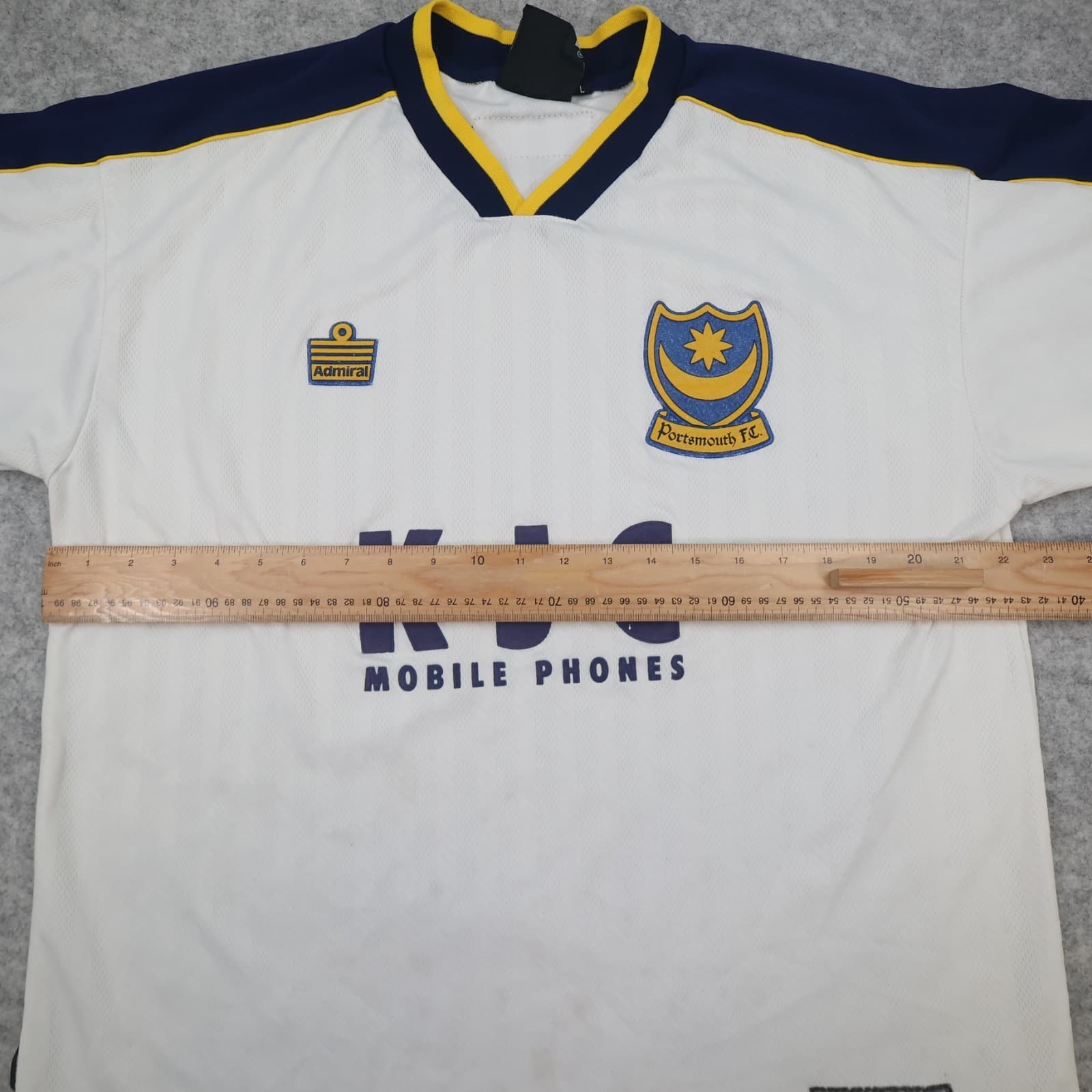 Vintage Portsmouth FC Shirt Large Third Kit White Admiral Jersey 1998 1999 KJC photo 10