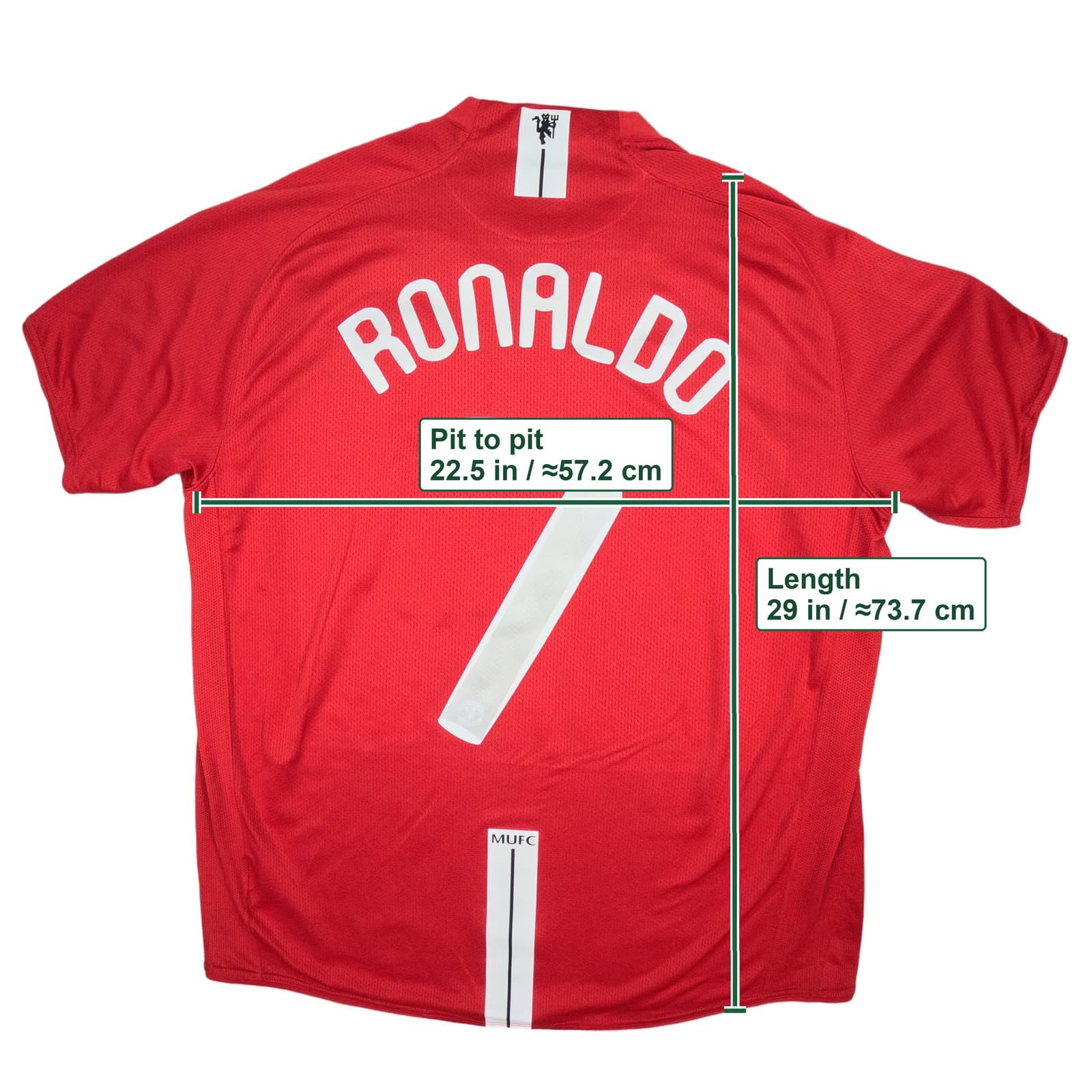 Manchester United Football Shirt Extra Large Home 2007 2009 Nike Ronaldo Jersey photo 3