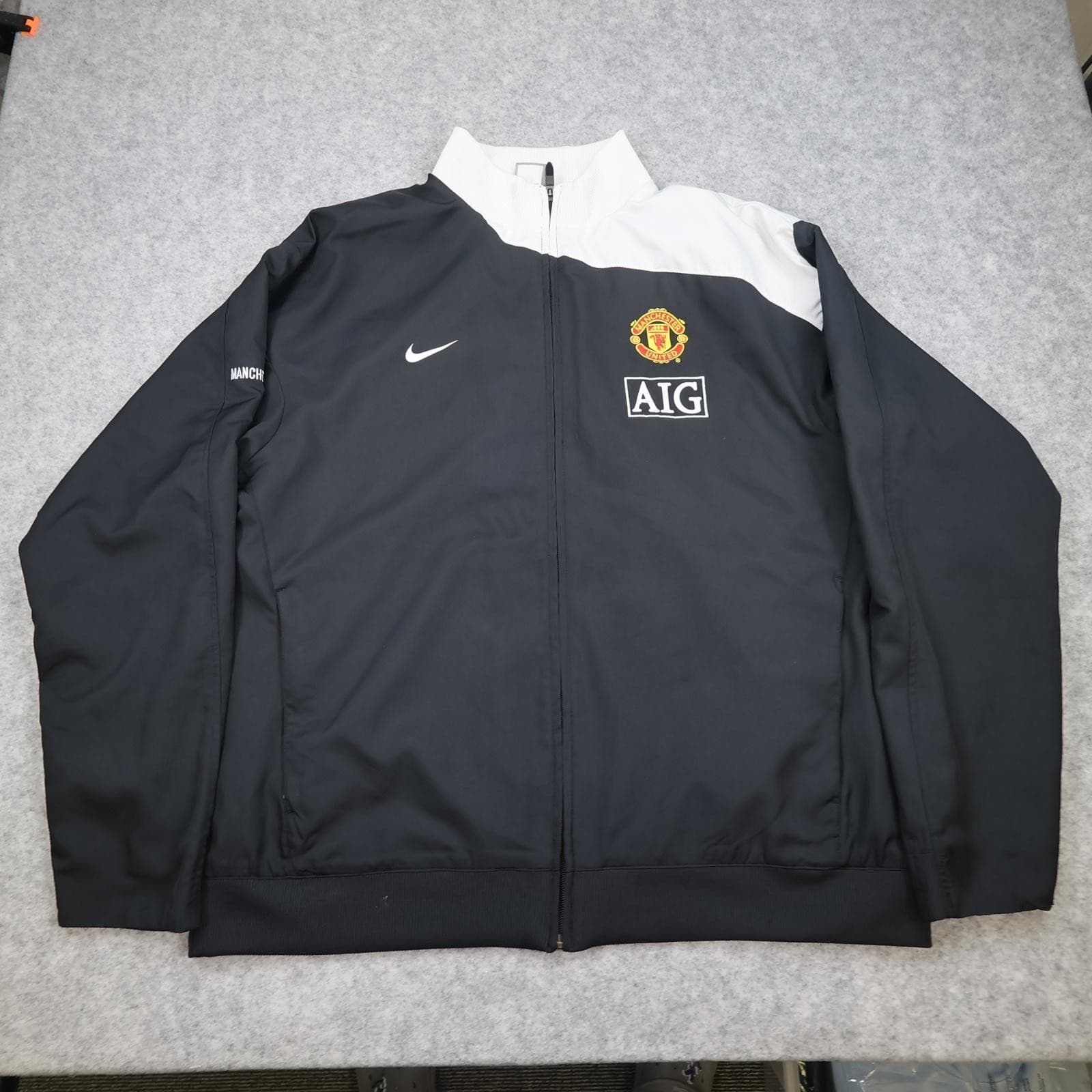 Manchester United Jacket Mens 2XL Black White EPL 2008 2009 Nike AIG Training