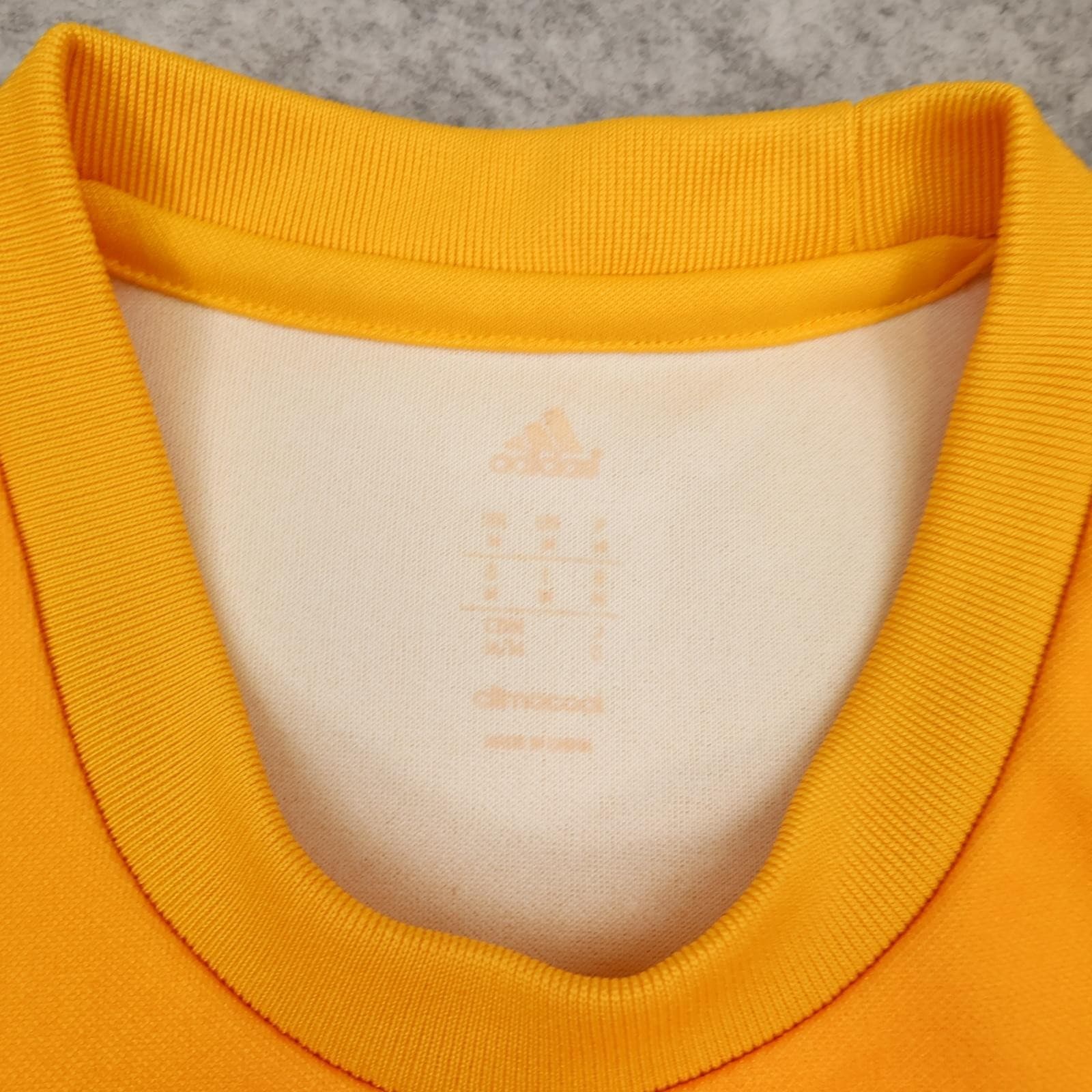 Spain Shirt Mens Medium Yellow Long Sleeve Training Football Adidas Climacool photo 6