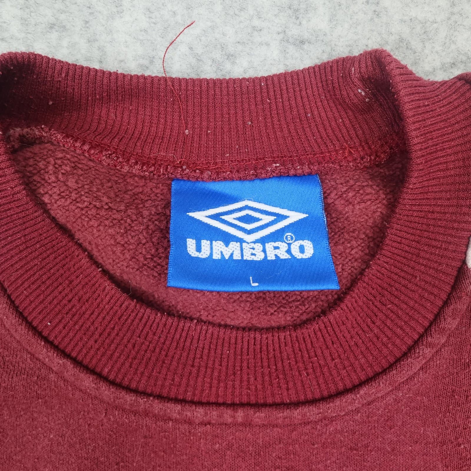 Vintage Manchester United Training Sweatshirt Mens Large 1996 Umbro Sharp Soccer photo 5