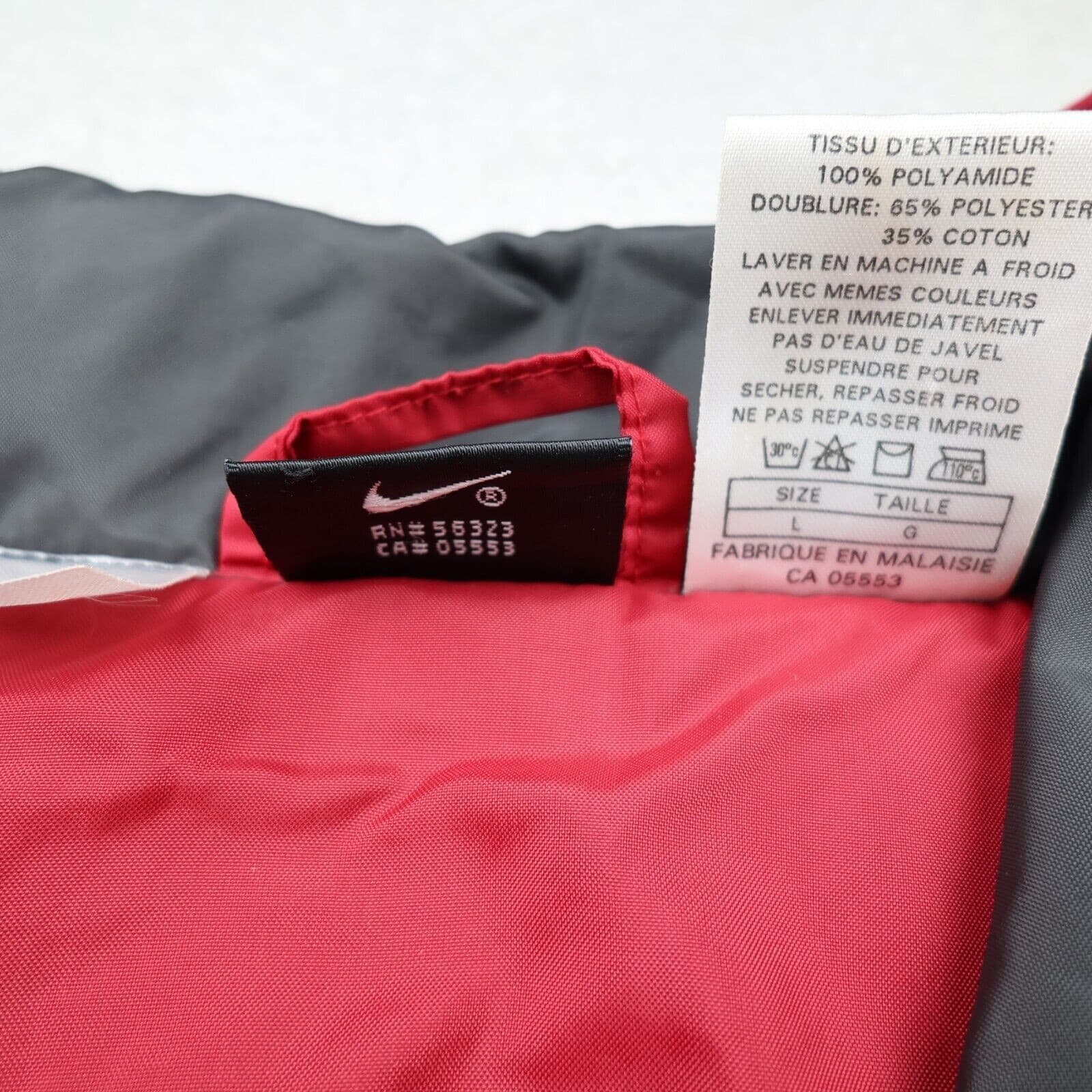Vintage Nike Tracksuit Large Jacket Windbreaker Blue Ribbon Sports Black Red 90s photo 5
