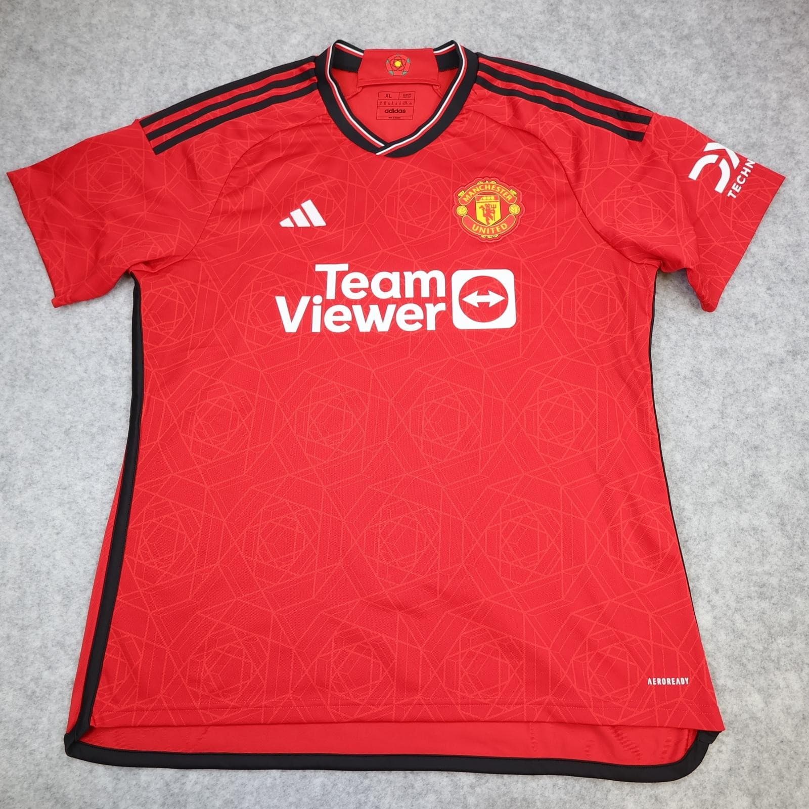 Manchester United Shirt Mens XL Red Home 2023 2024 Football Adidas Hojlund 11 photo 2