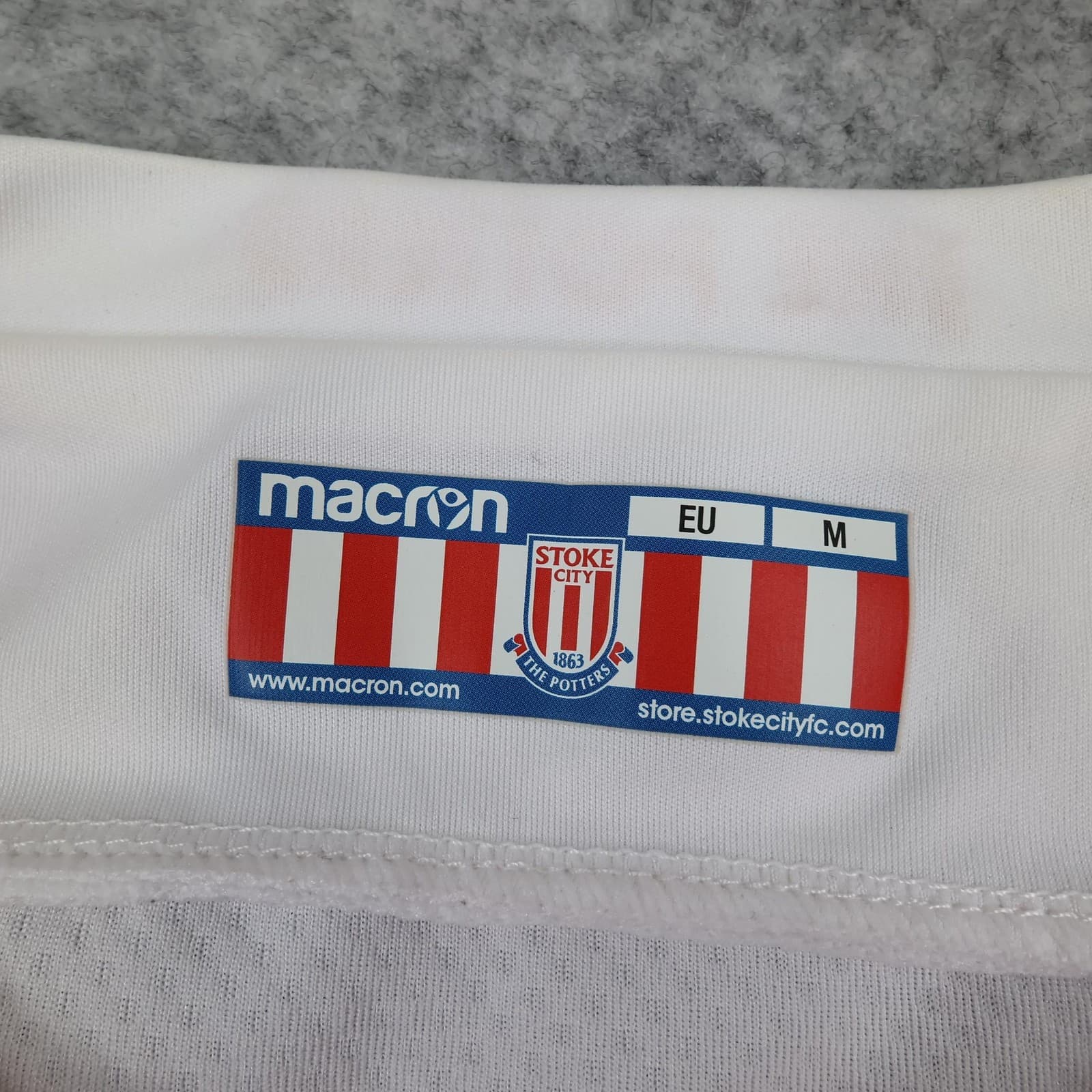 Stoke City Shirt Mens Medium Red Home Kit 2017 2018 Macron Jersey Soccer Jersey photo 7