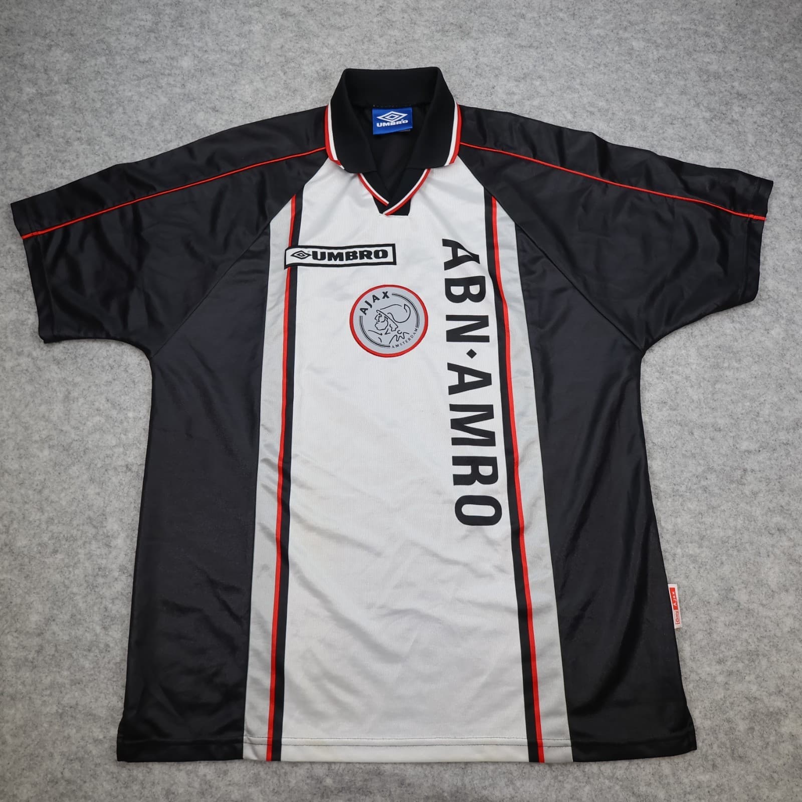 Ajax Football Shirt Large White Away Kit 1998 1999 Umbro Soccer Jersey