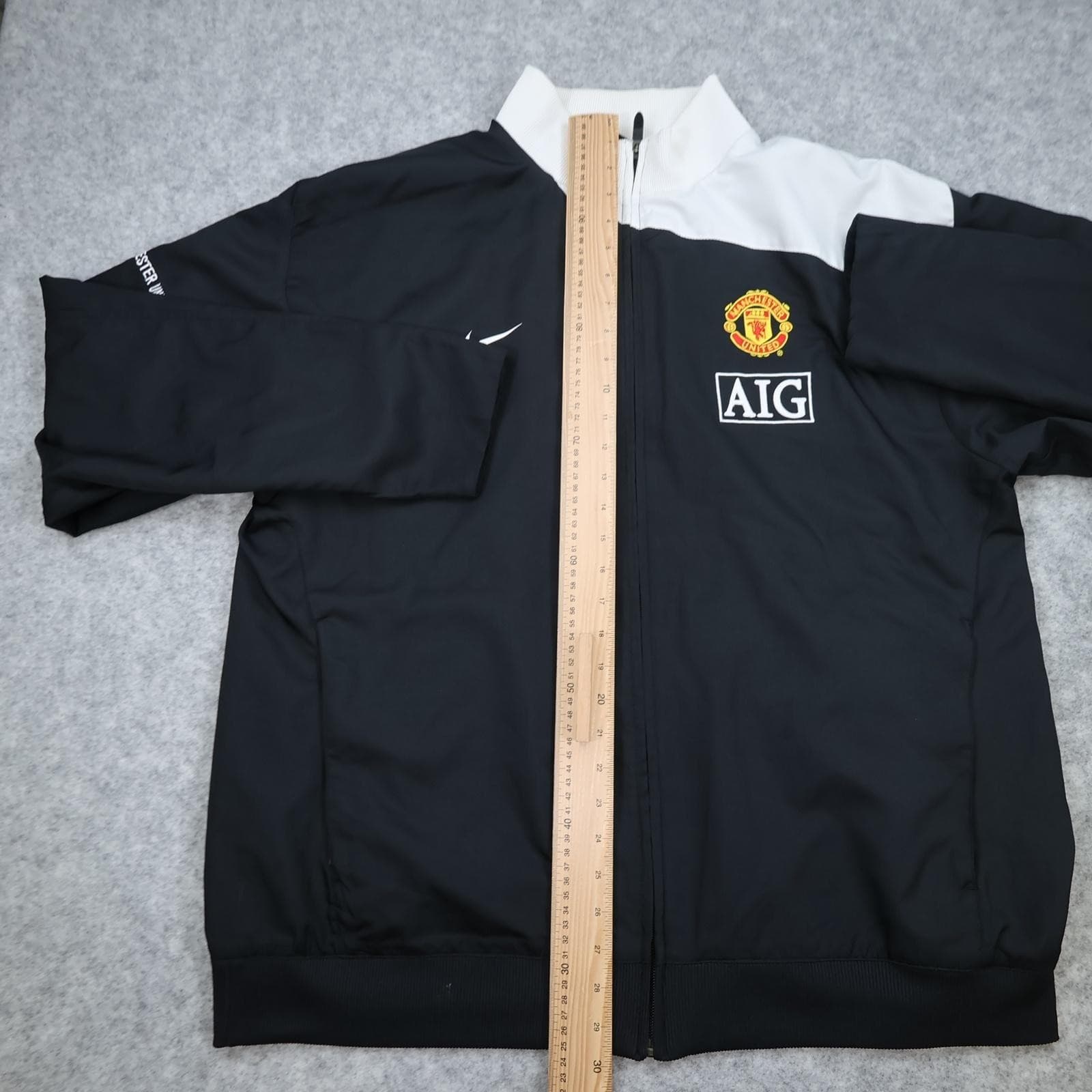 Manchester United Jacket Mens 2XL Black White EPL 2008 2009 Nike AIG Training photo 9