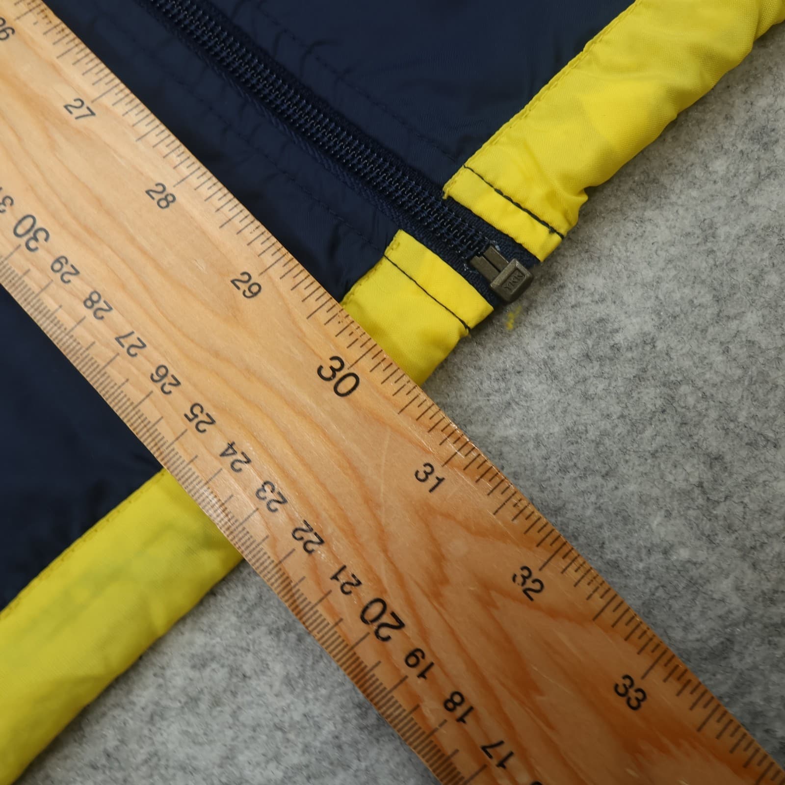 Vintage Nike Jacket Extra Large Navy Yellow Waterpoof Coat 90's Windbreaker photo 10