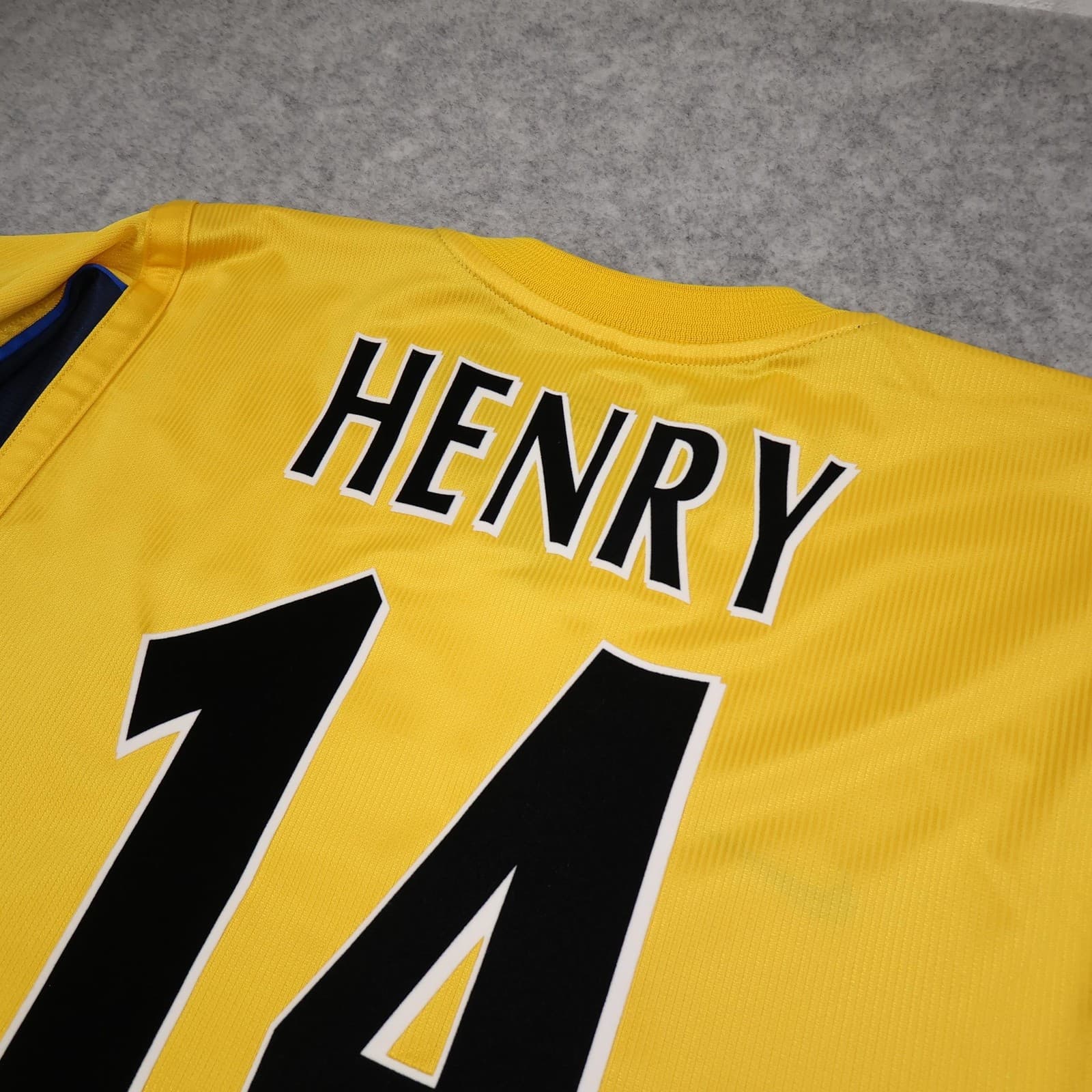 Vintage Arsenal Shirt Mens Large Yellow Away 1999 2001 Nike SEGA Henry Jersey photo 10