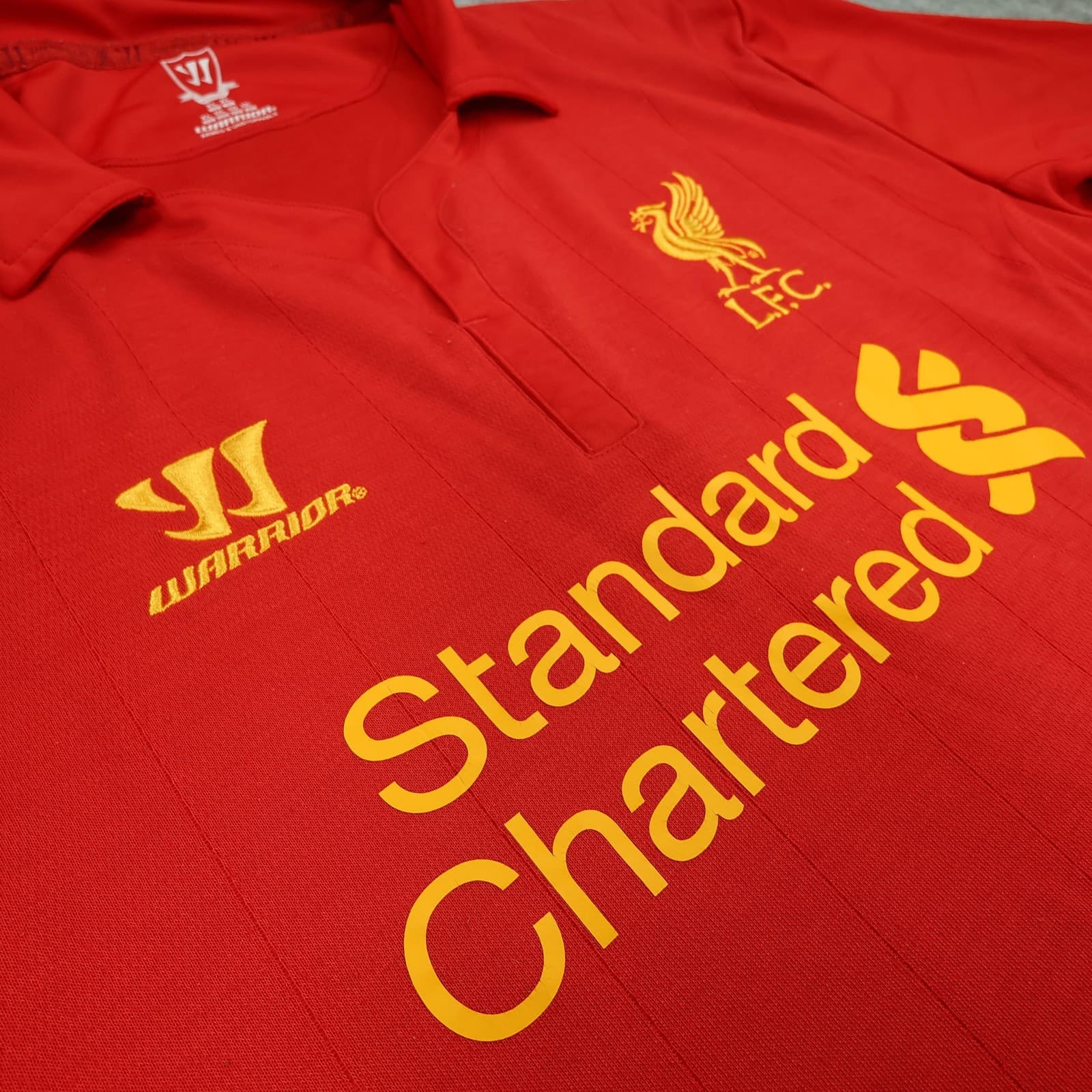 Liverpool Shirt Mens XL Red Home 2012 2013 Football Warrior Standard Chartered photo 7