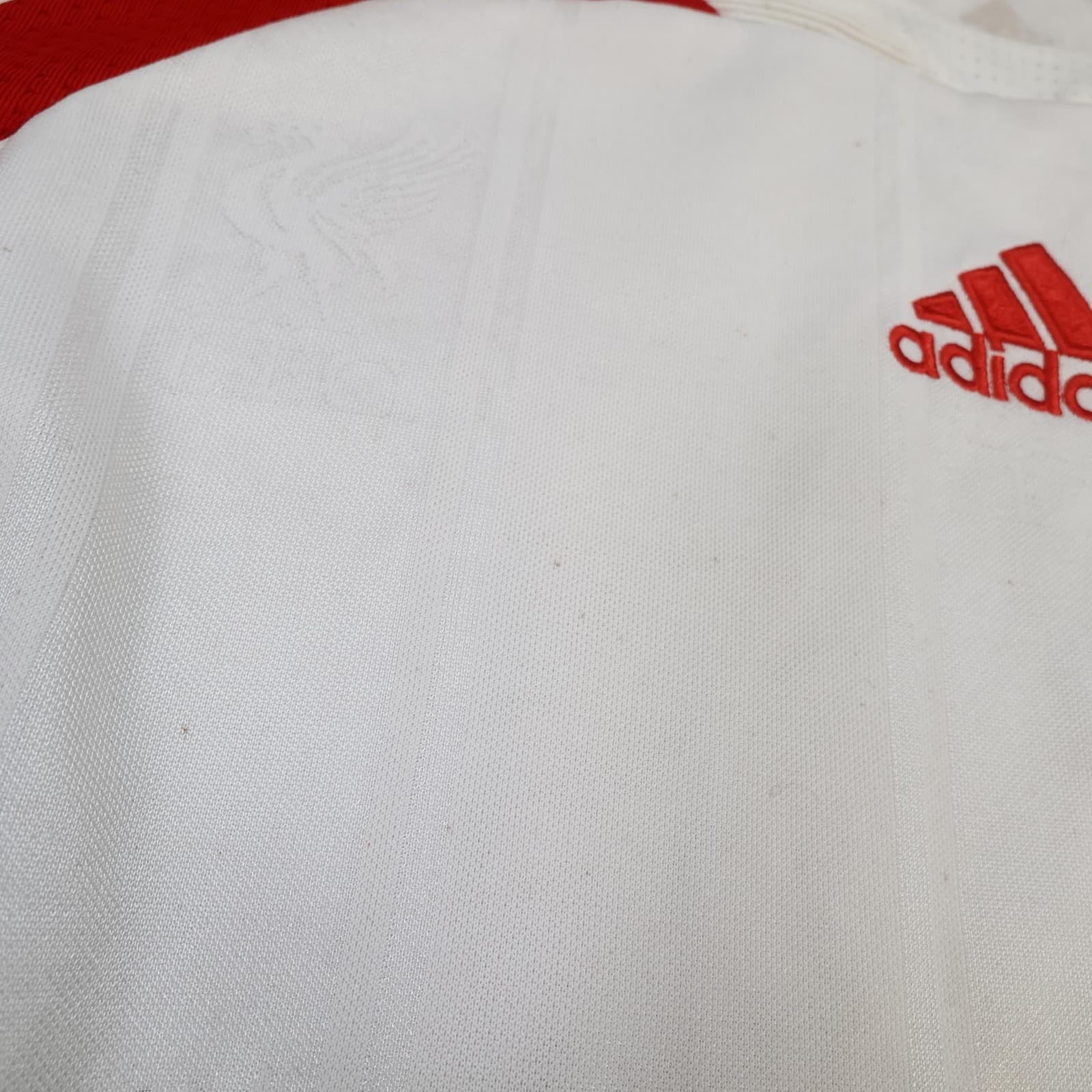 Liverpool Shirt Mens Small White Away 2007 2008 Adidas Carlsberg Jersey photo 6