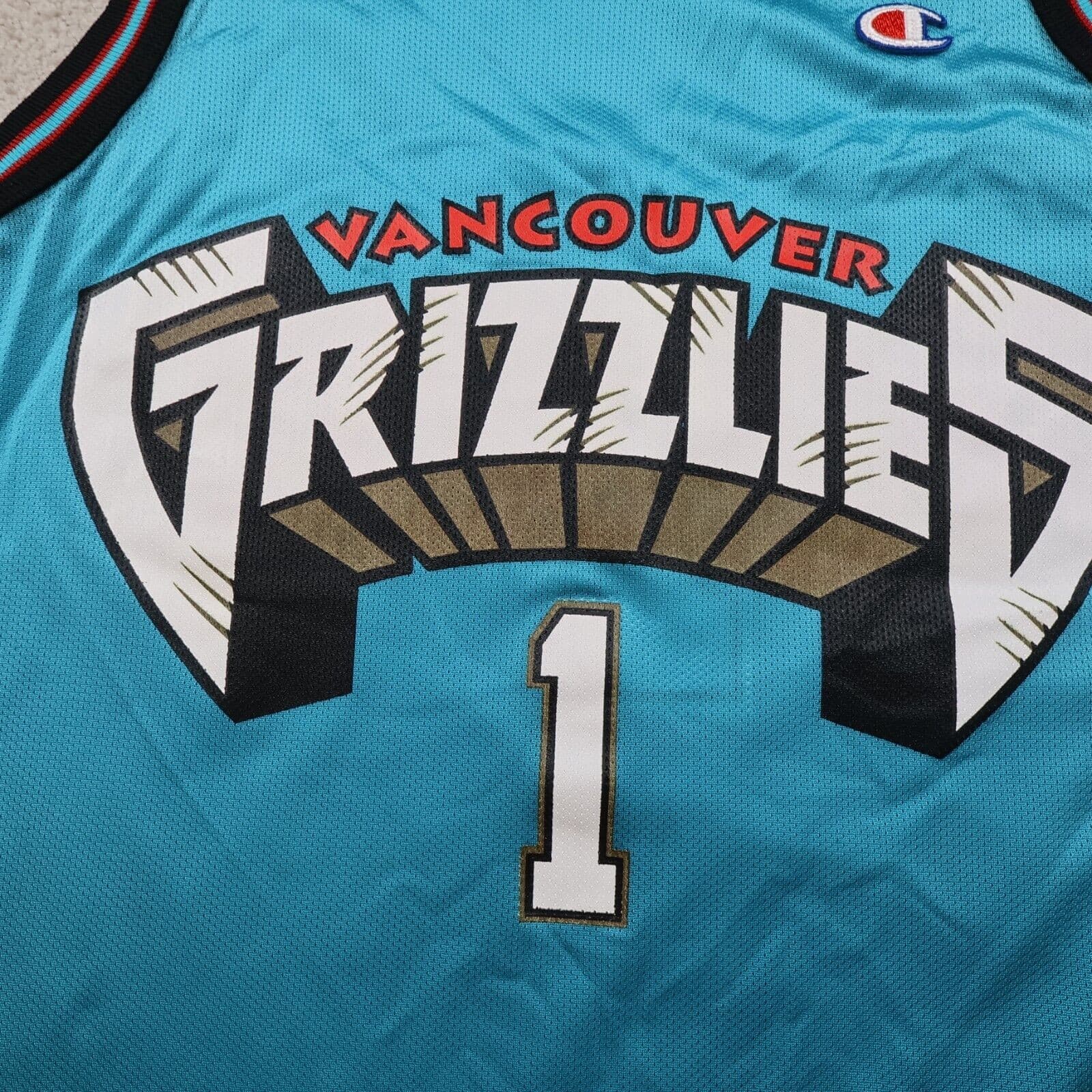 Vintage Vancouver Grizzlies Jersey Large Champion 90s 1995 Basketball NBA Shirt photo 3