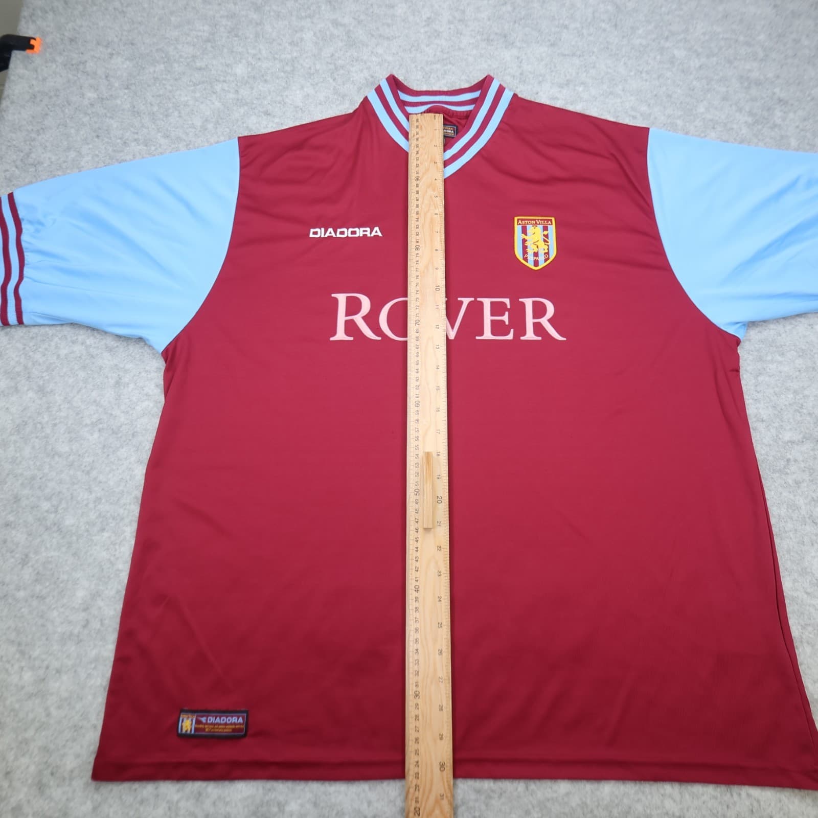 Vintage Aston Villa Shirt 3XL Burgundy Home Kit 2002 2003 Diadora Jersey 50" 52" photo 11