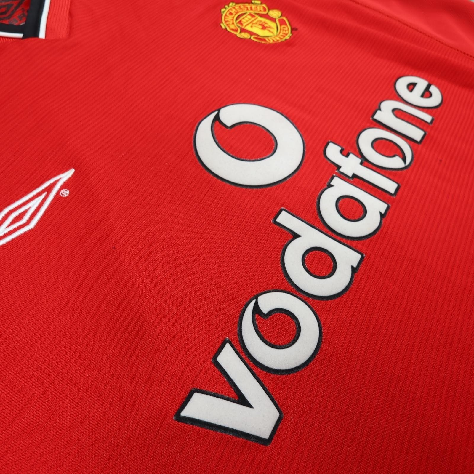 Vintage Manchester United Shirt Mens Medium Red Home 2000 2002 Umbro Stam 6 photo 8